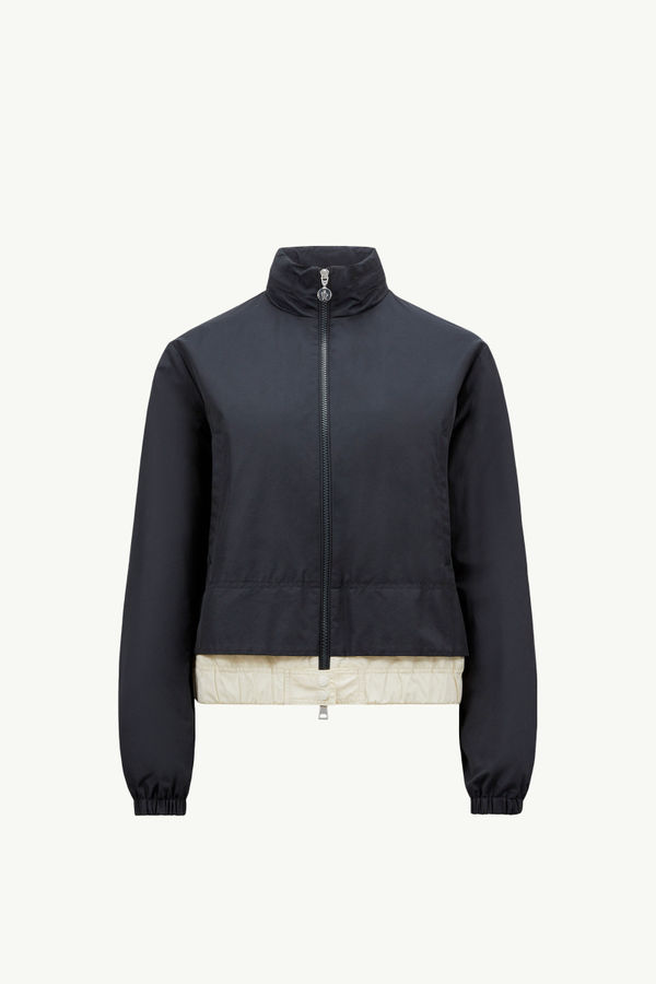 Janze Hooded Twill Short Down Jacket Women Navy Blue Moncler 2