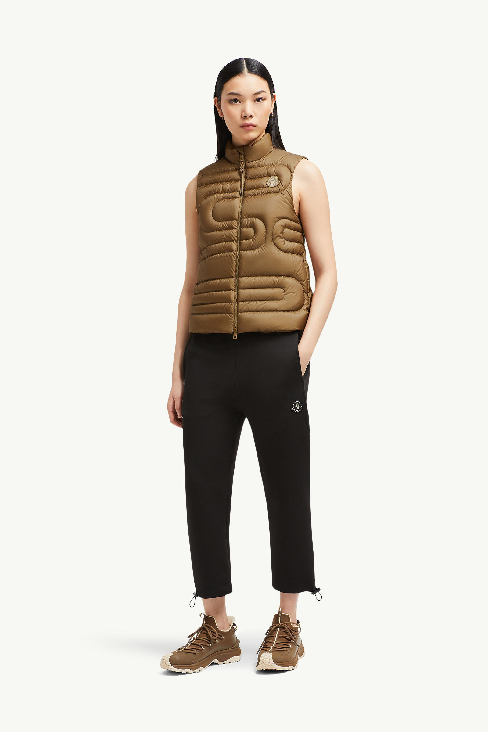 Xihu Daunenweste mit Schlangen-Steppung Damen Hellbraun Moncler 0