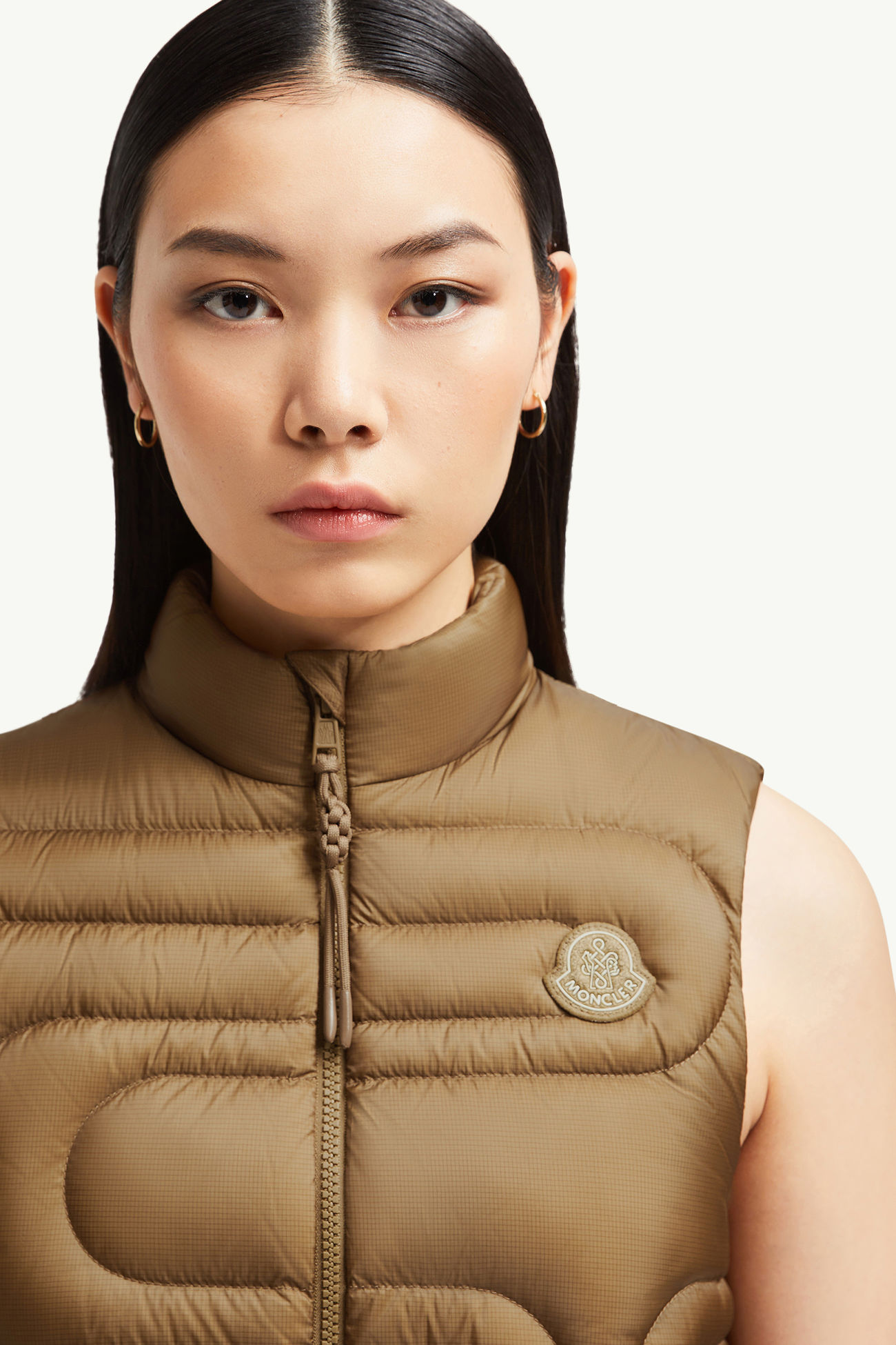 Xihu Snake-Quilted Down Vest Women Light Brown Moncler 1