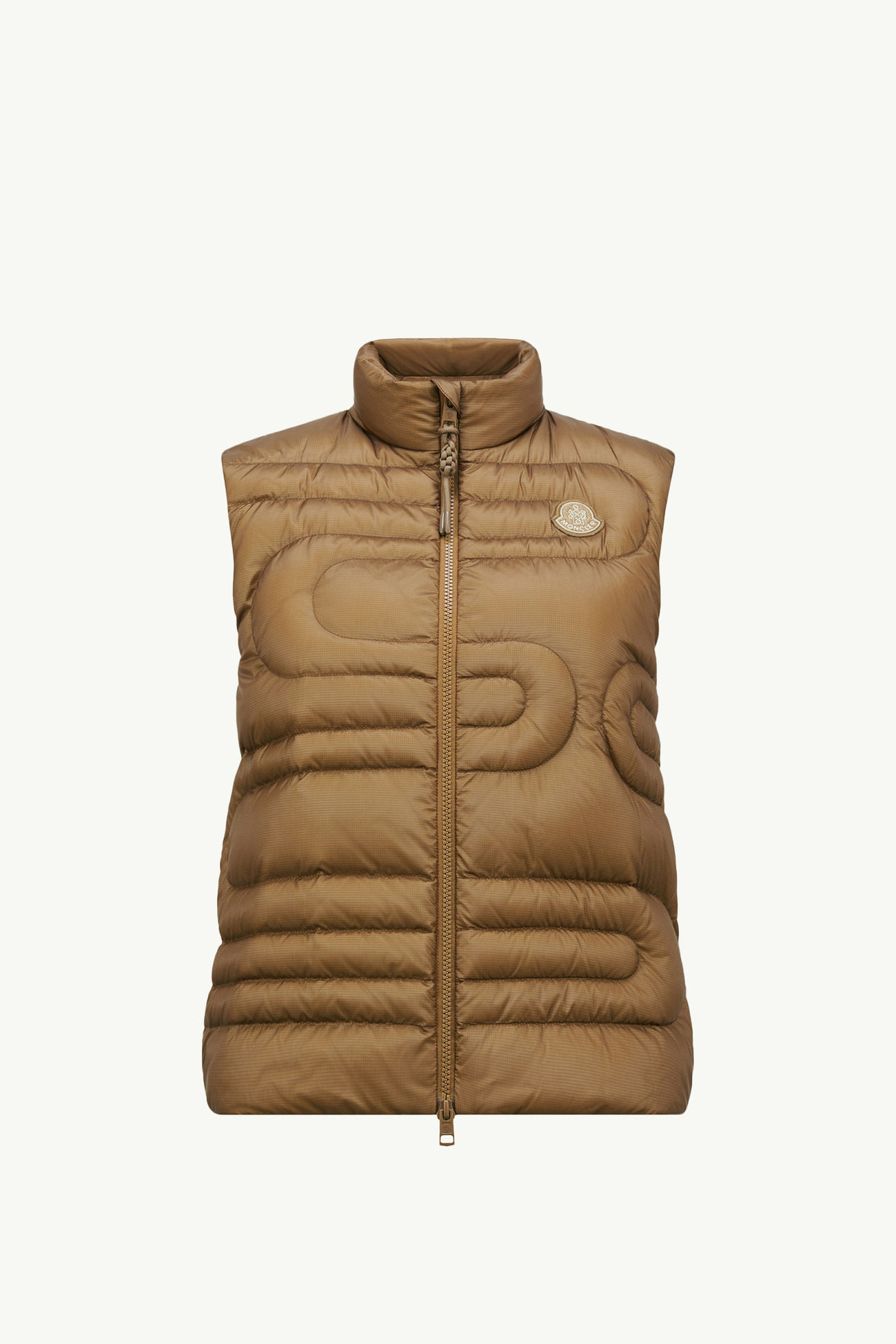 Xihu Snake-Quilted Down Vest Women Light Brown Moncler 2