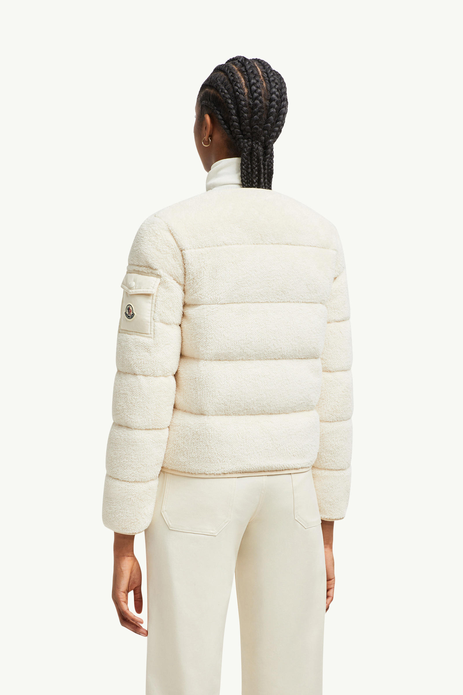 Plumífero corto efecto peluche Floyrac Mujer Blanco Moncler 4