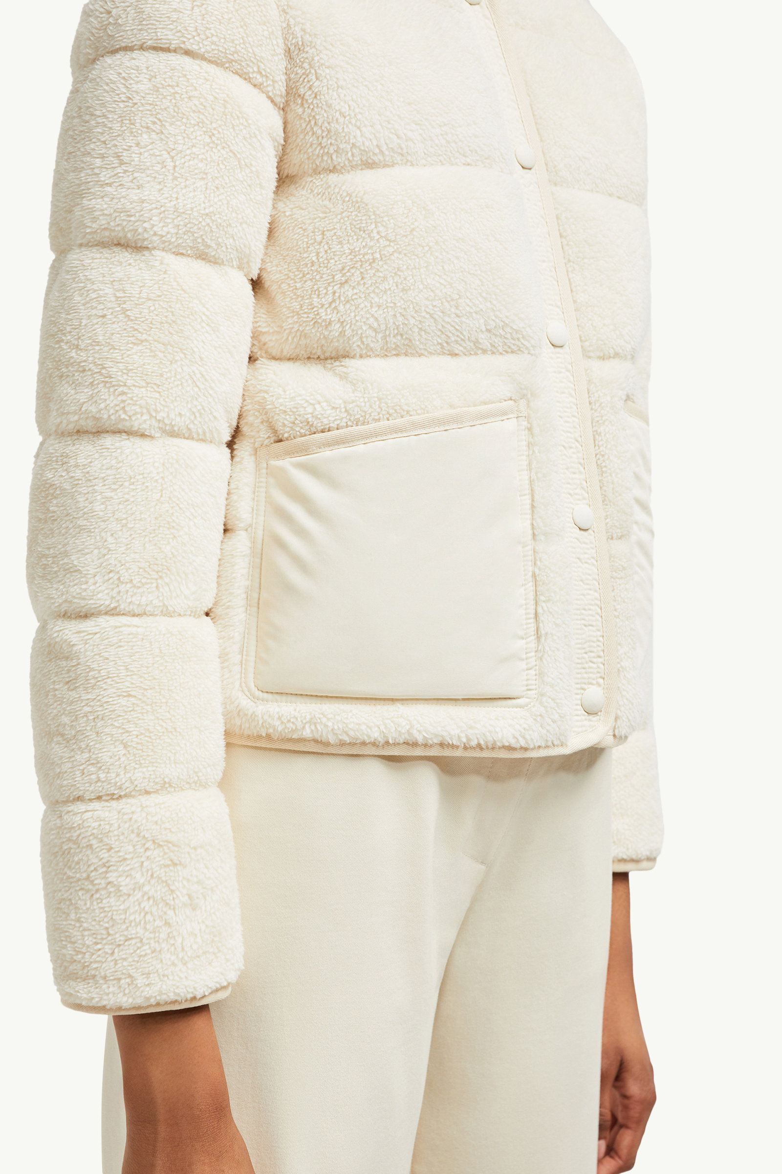 Plumífero corto efecto peluche Floyrac Mujer Blanco Moncler 5