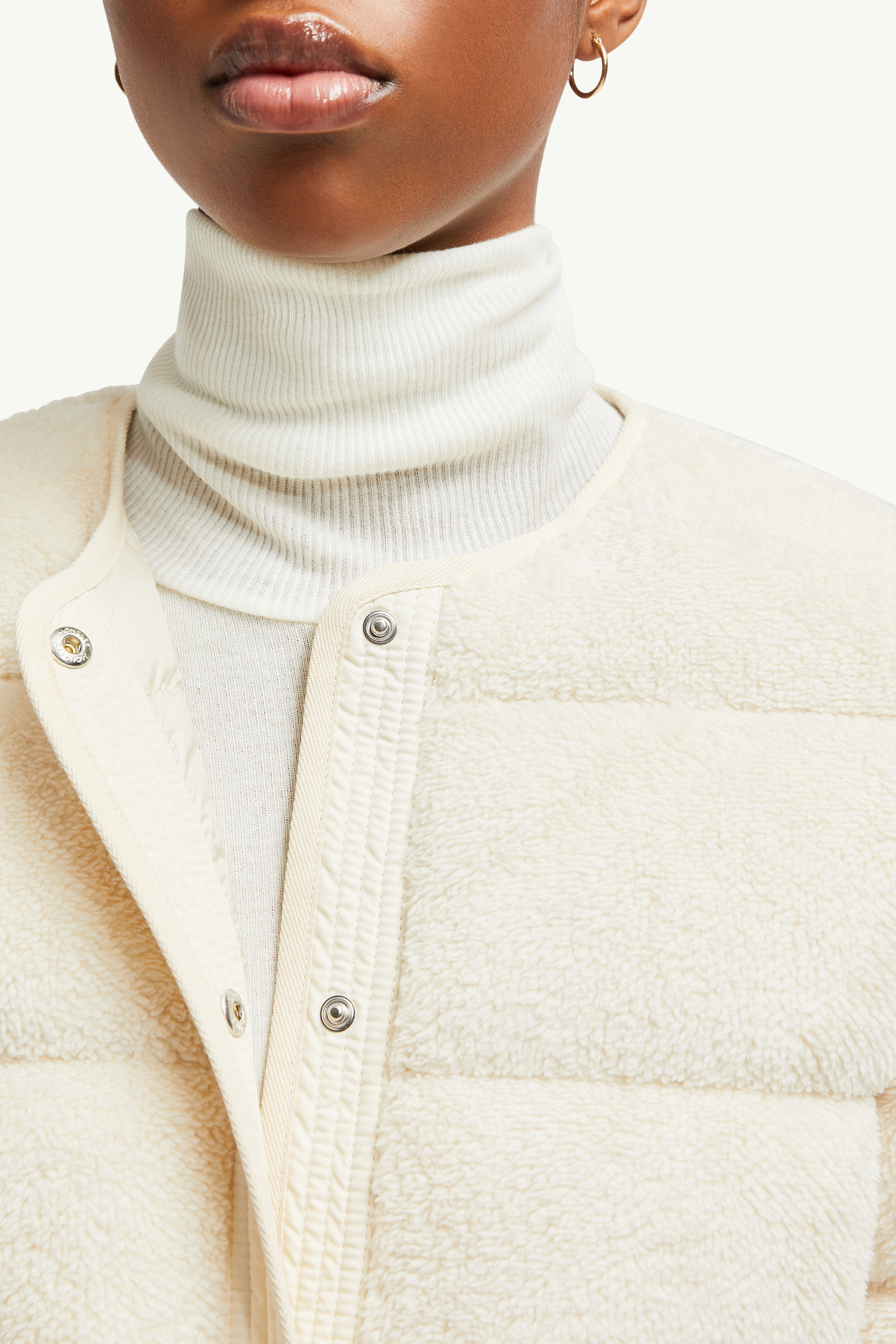 Plumífero corto efecto peluche Floyrac Mujer Blanco Moncler 6