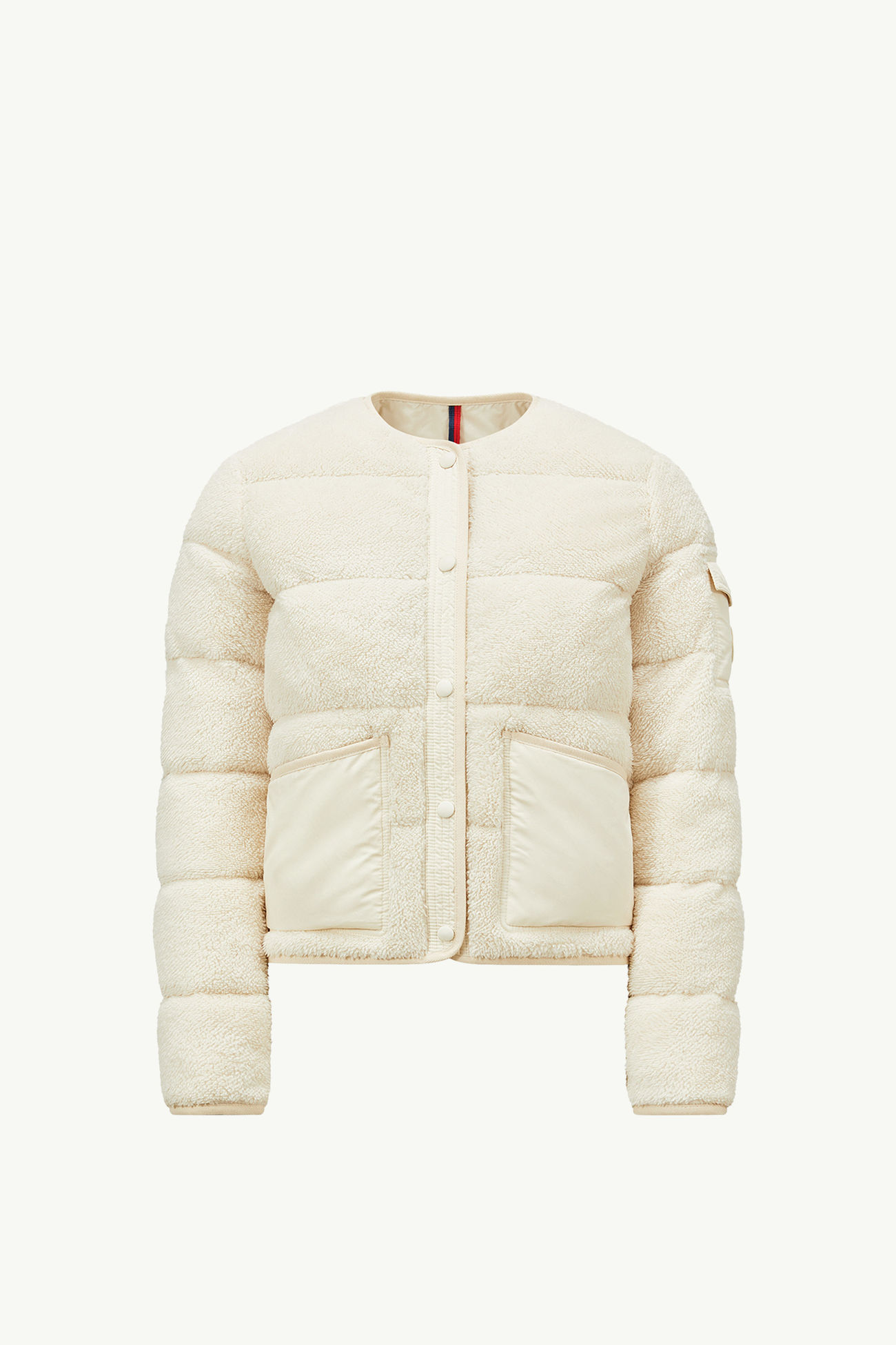Floyrac kurze Daunenjacke aus Teddystoff Damen Weiß Moncler 2