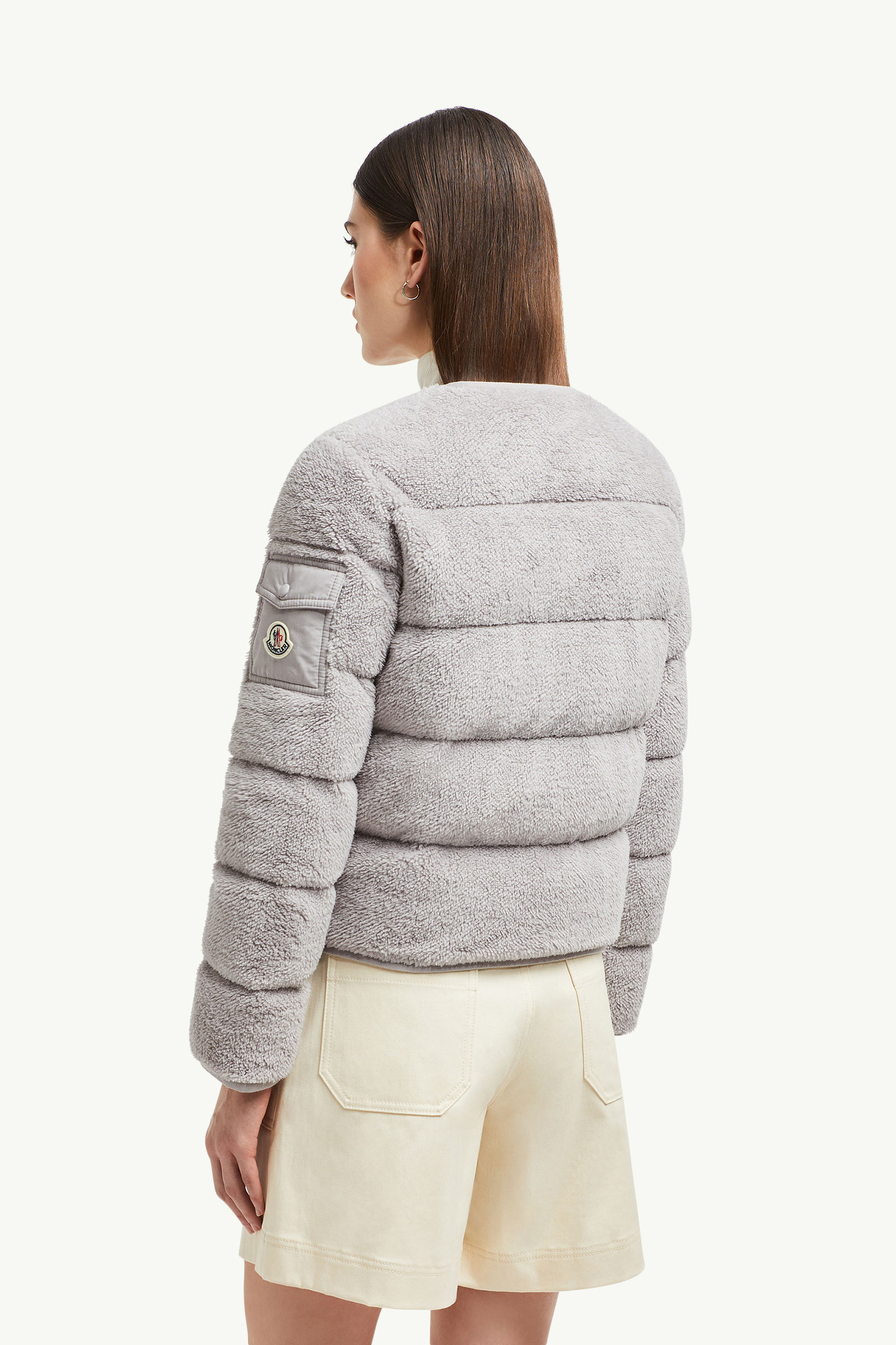 Floyrac女士泰迪绒短款羽绒夹克外套 女士 灰色 Moncler 4