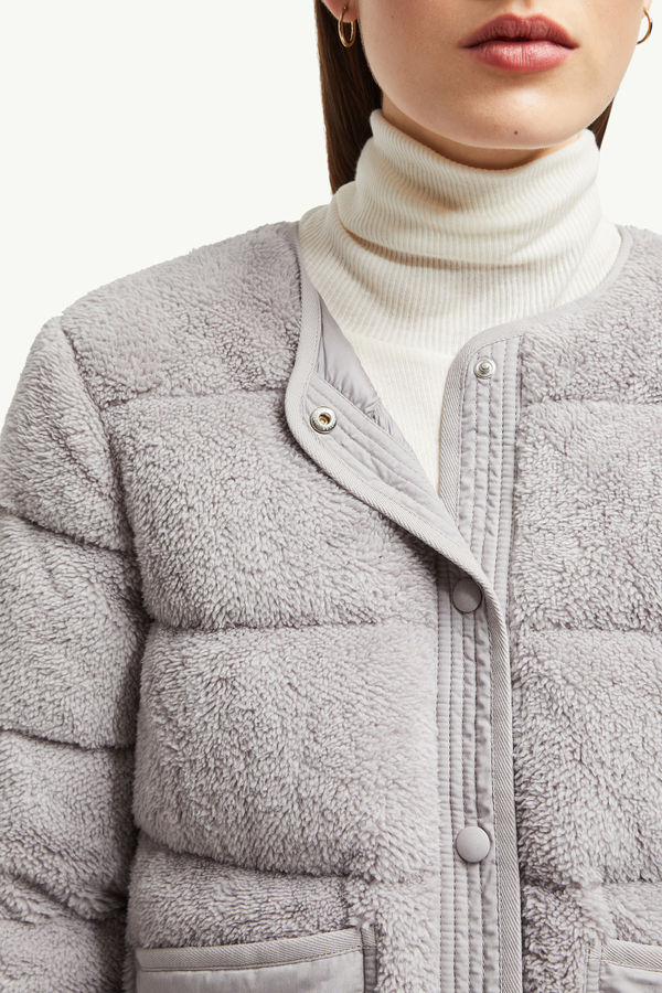 Floyrac女士泰迪绒短款羽绒夹克外套 女士 灰色 Moncler 5