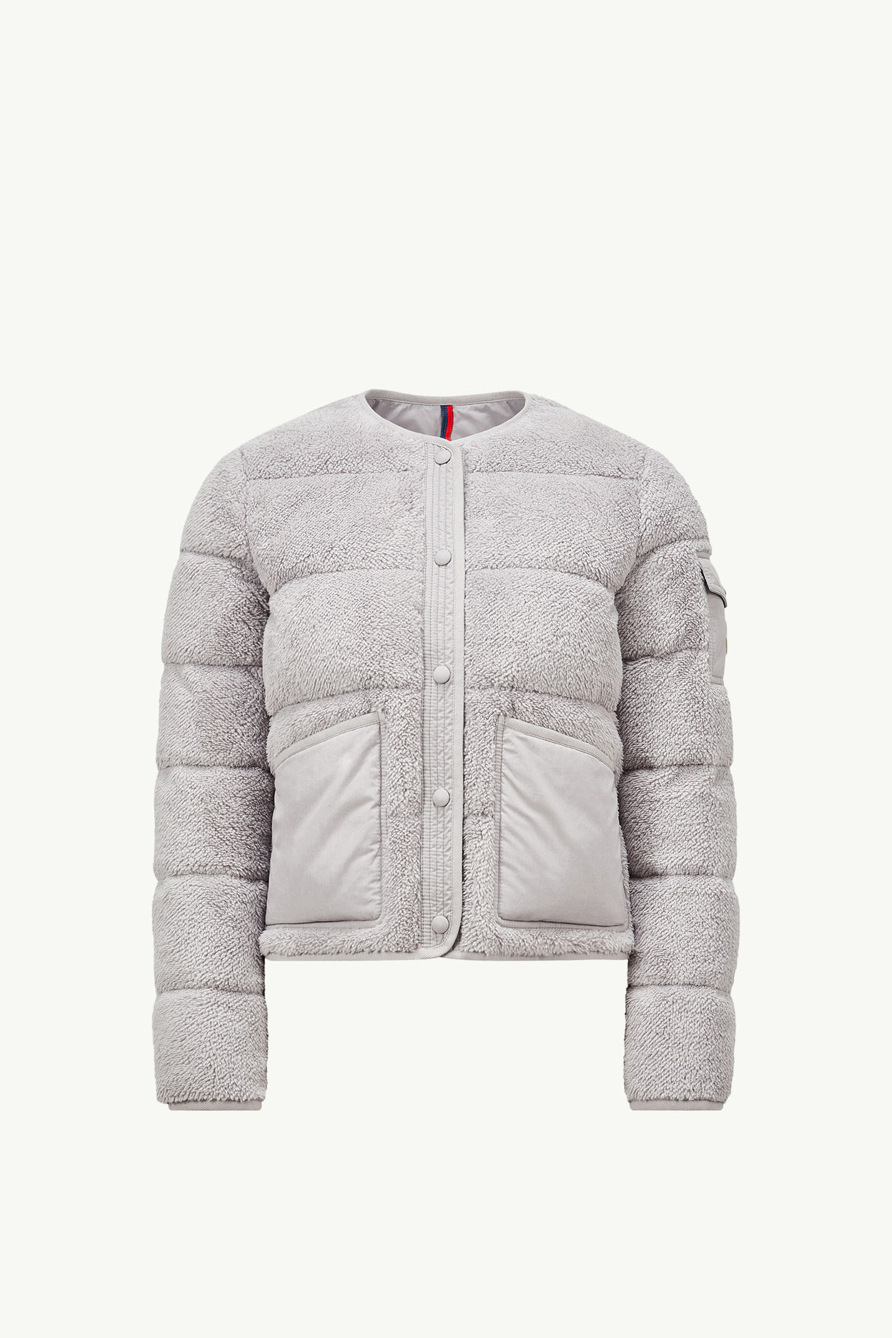 Piumino corto Floyrac in pile effetto teddy Donna Grigio Moncler 2