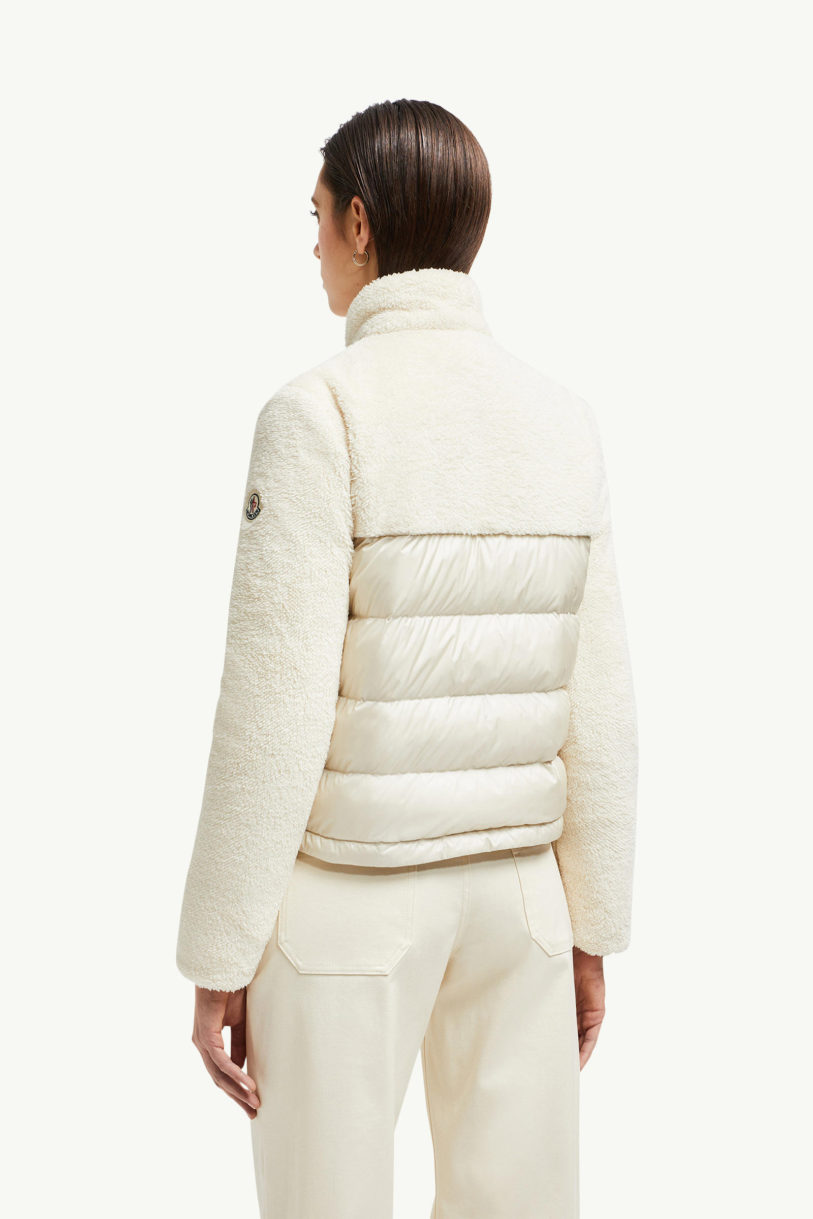 Polignac Teddy Short Down Jacket Women White Moncler 4