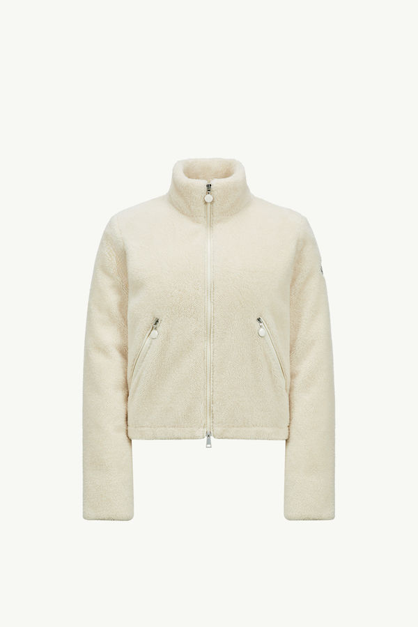 Polignac Teddy Short Down Jacket Women White Moncler 2