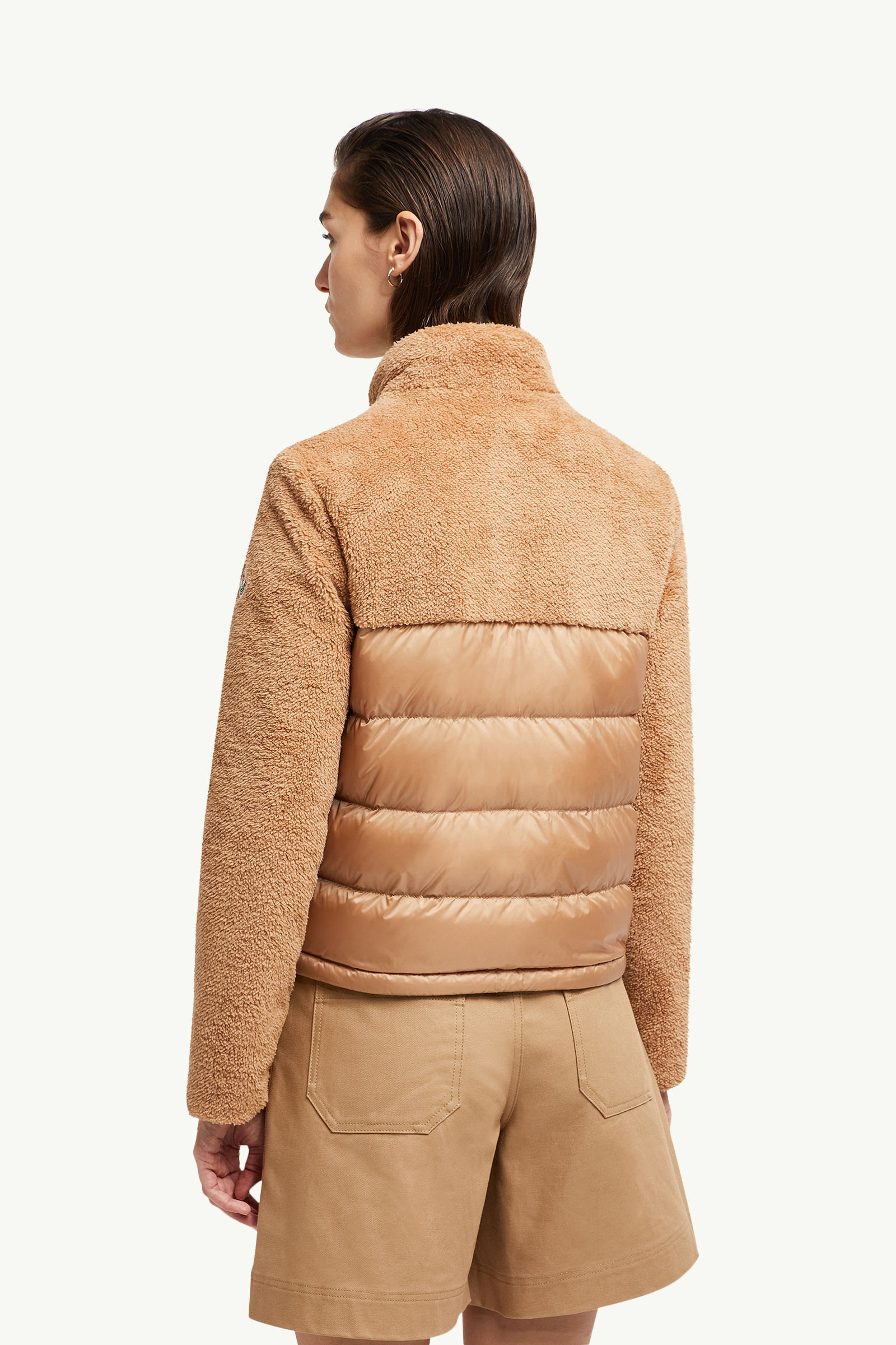 Polignac Teddy Short Down Jacket Women Camel Beige Moncler 4