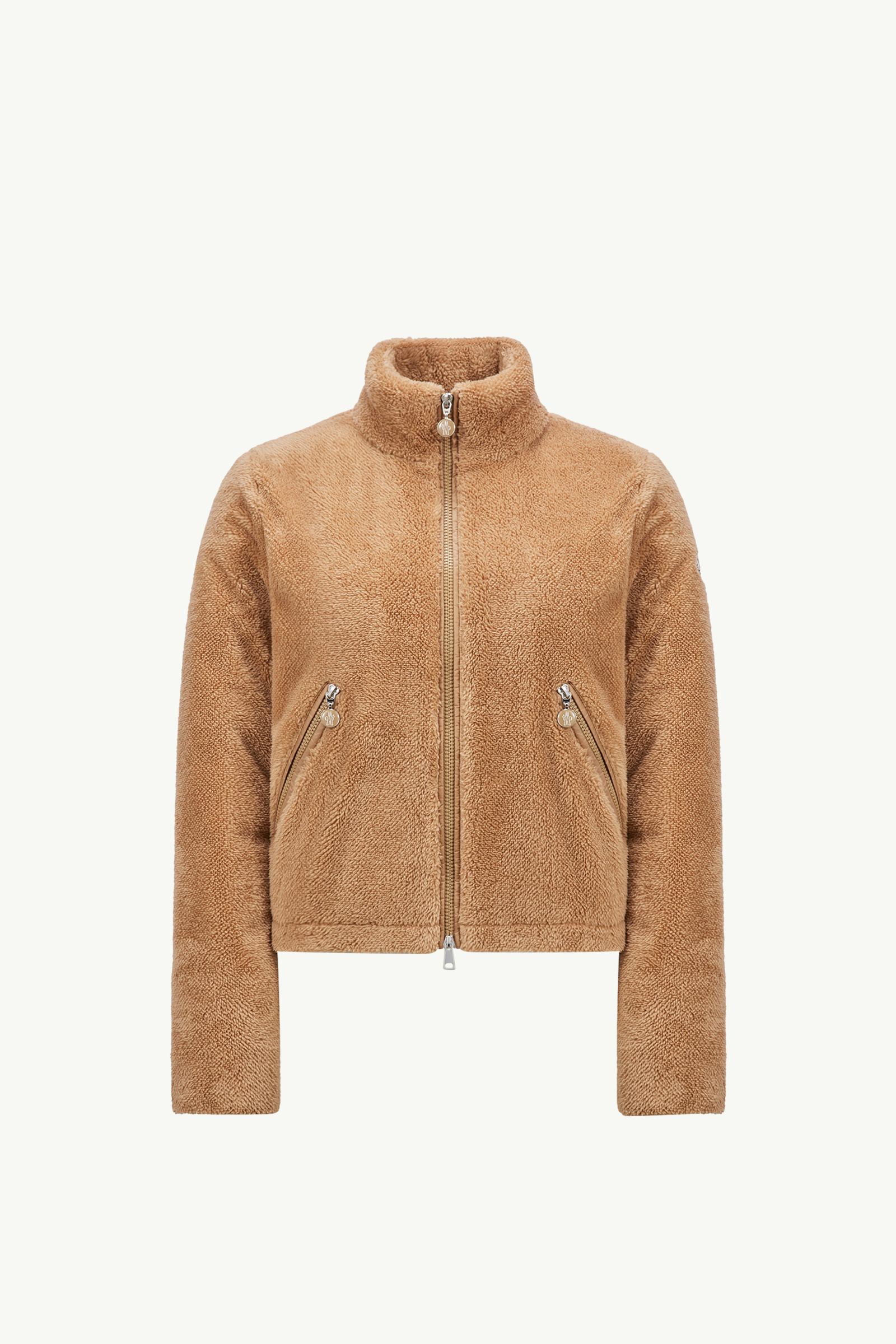 Camel Beige Polignac Teddy Short Down Jacket - Short Down