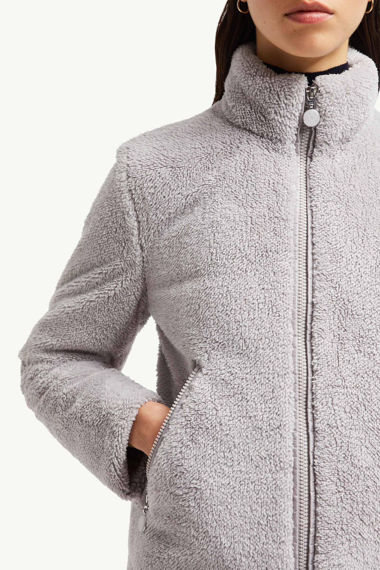 Polignac泰迪布短身羽絨外套 女士 灰色 Moncler 5