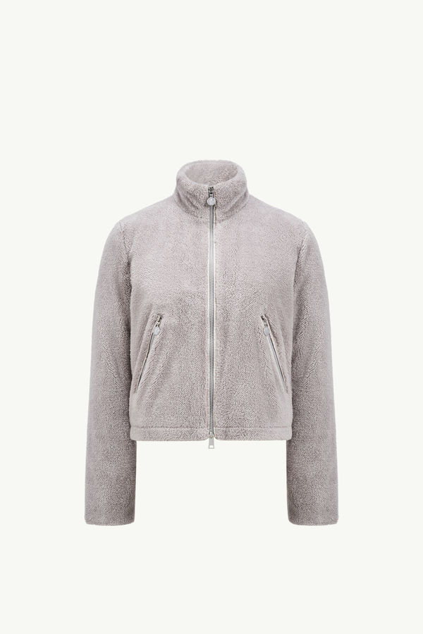 Doudoune courte Polignac en teddy Femmes Gris Moncler 2