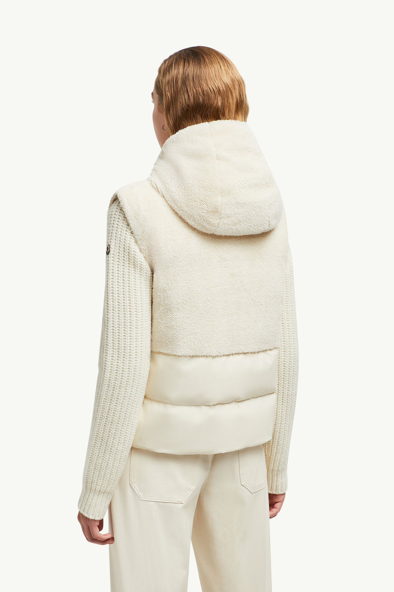 Floy Teddy Hooded Down Gilet Women White Moncler 4