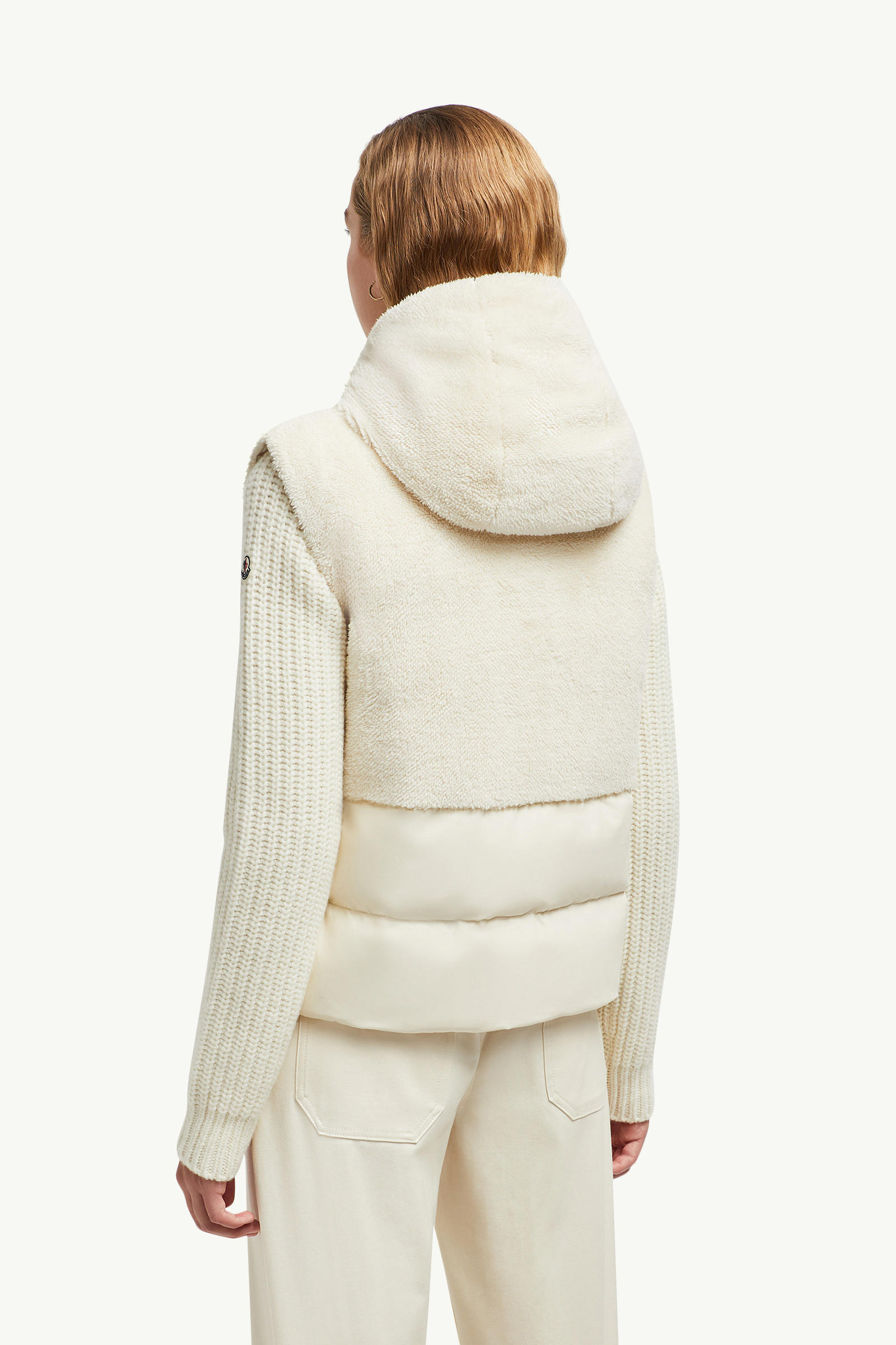 Floy Teddy Hooded Down Gilet Women White Moncler 4
