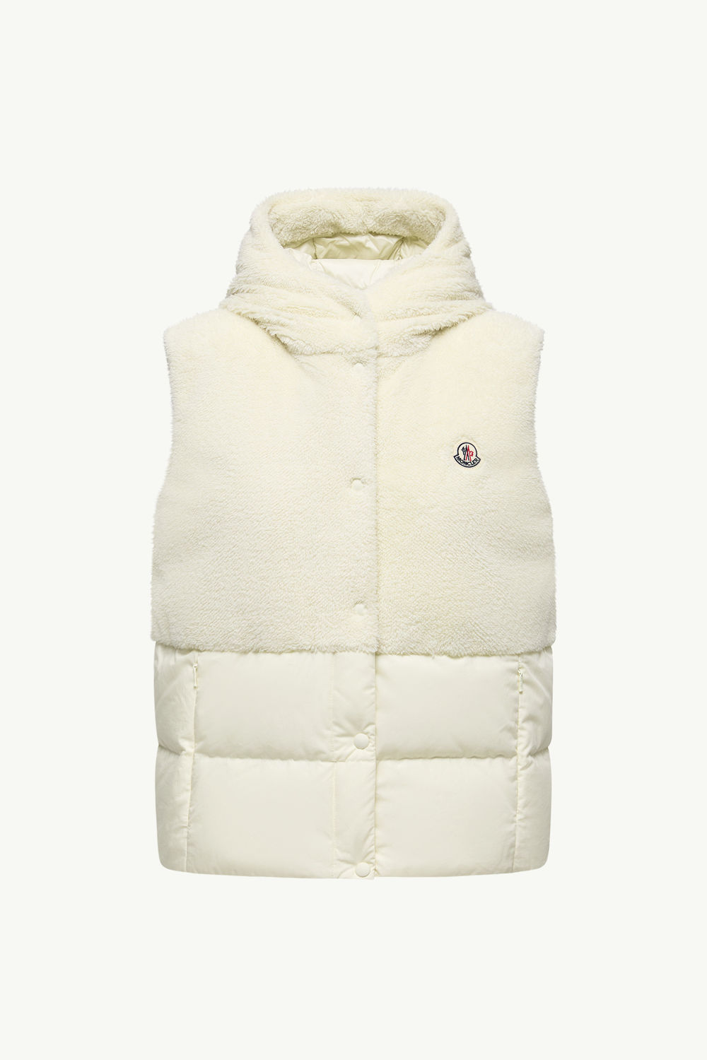 Floy Teddy Hooded Down Gilet Women White Moncler 2