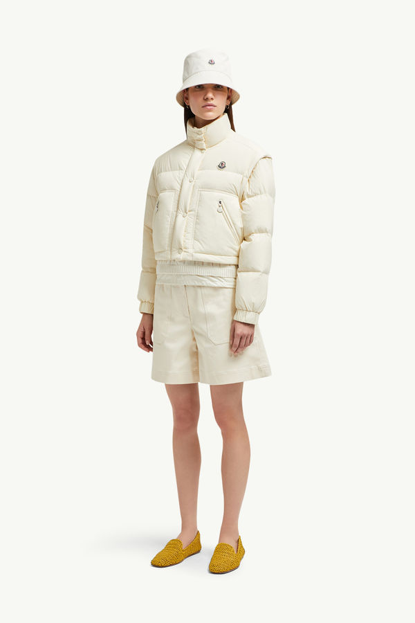 Selle 2-in-1 Short Down Jacket Women White Moncler 0