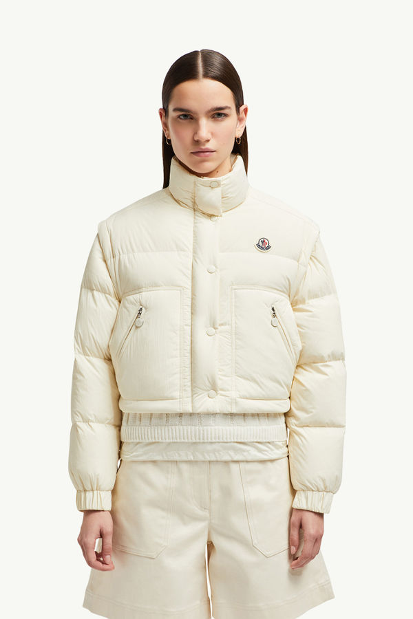 Selle 2-in-1 Short Down Jacket Women White Moncler 3