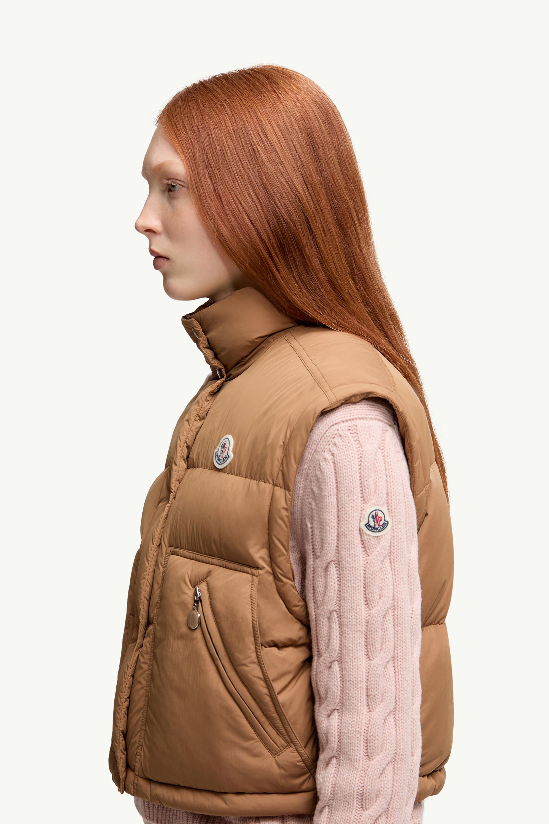Selle 2-in-1 Short Down Jacket Women Camel Beige Moncler 1