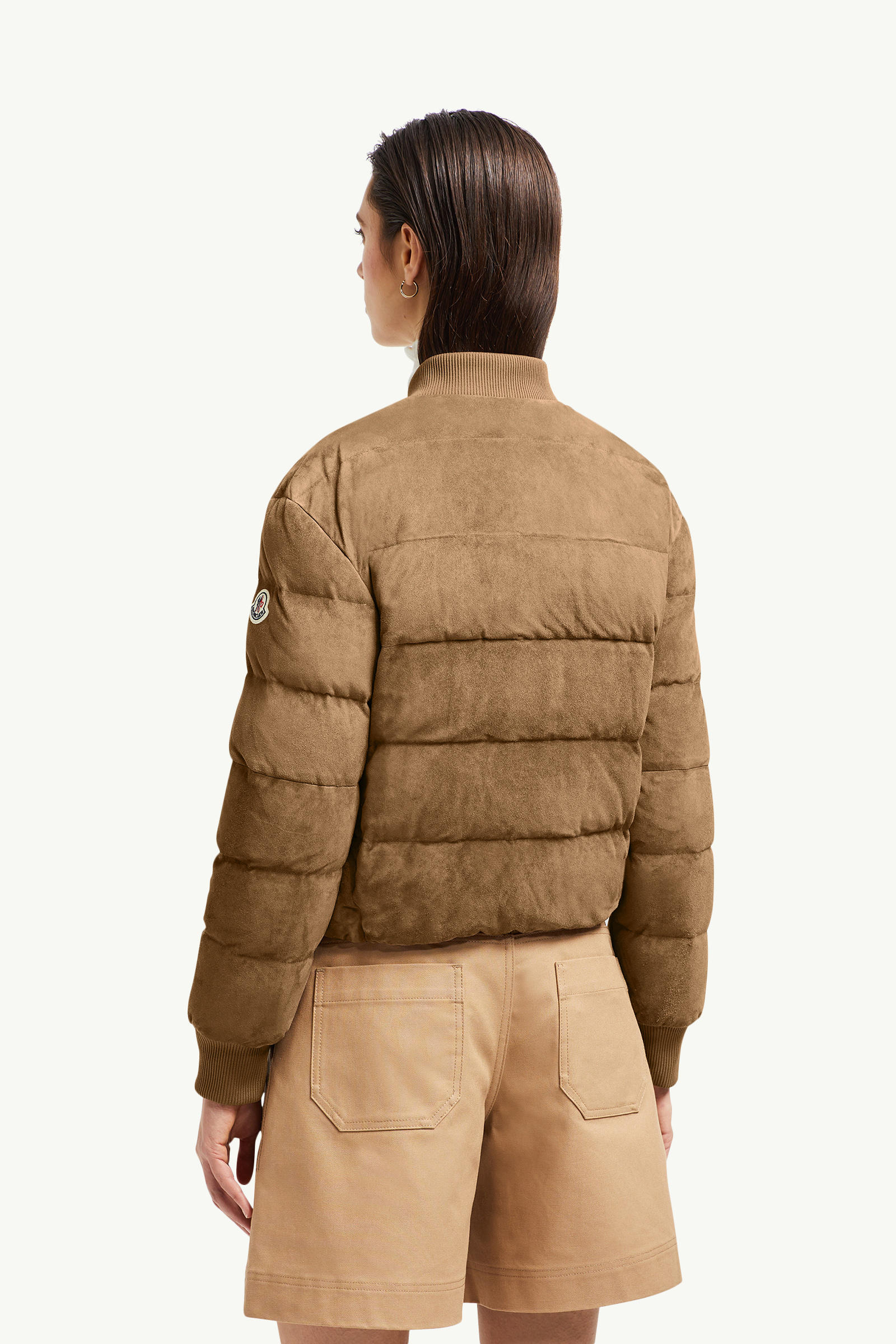 Plumífero cazadora de ante Pollet Mujer Marrón Moncler 4
