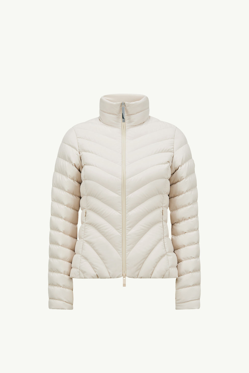 Grange Diagonal-Quilted Short Down Jacket Women Sand Beige Moncler 2