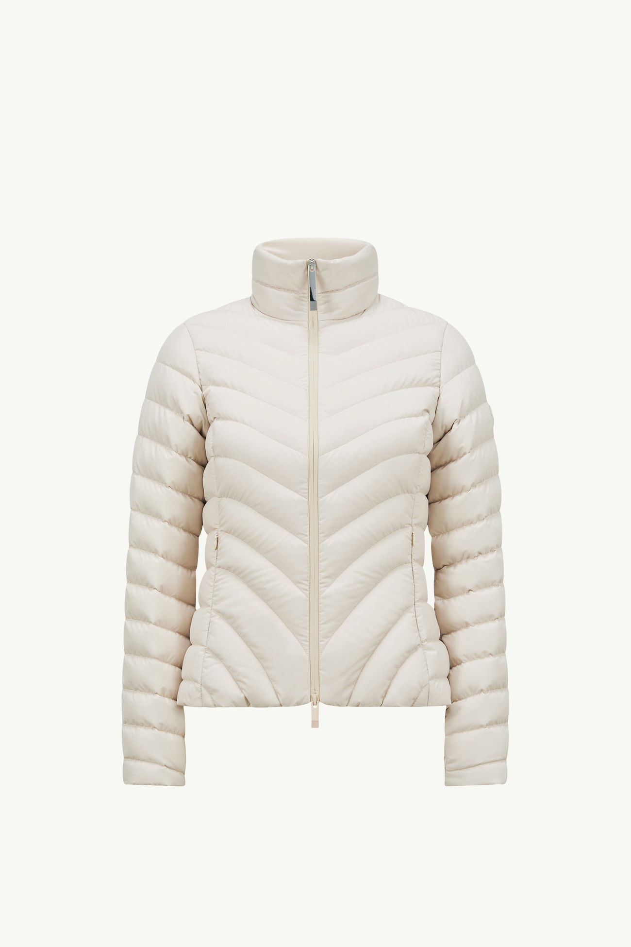 Grange Diagonal-Quilted Short Down Jacket Women Sand Beige Moncler 2