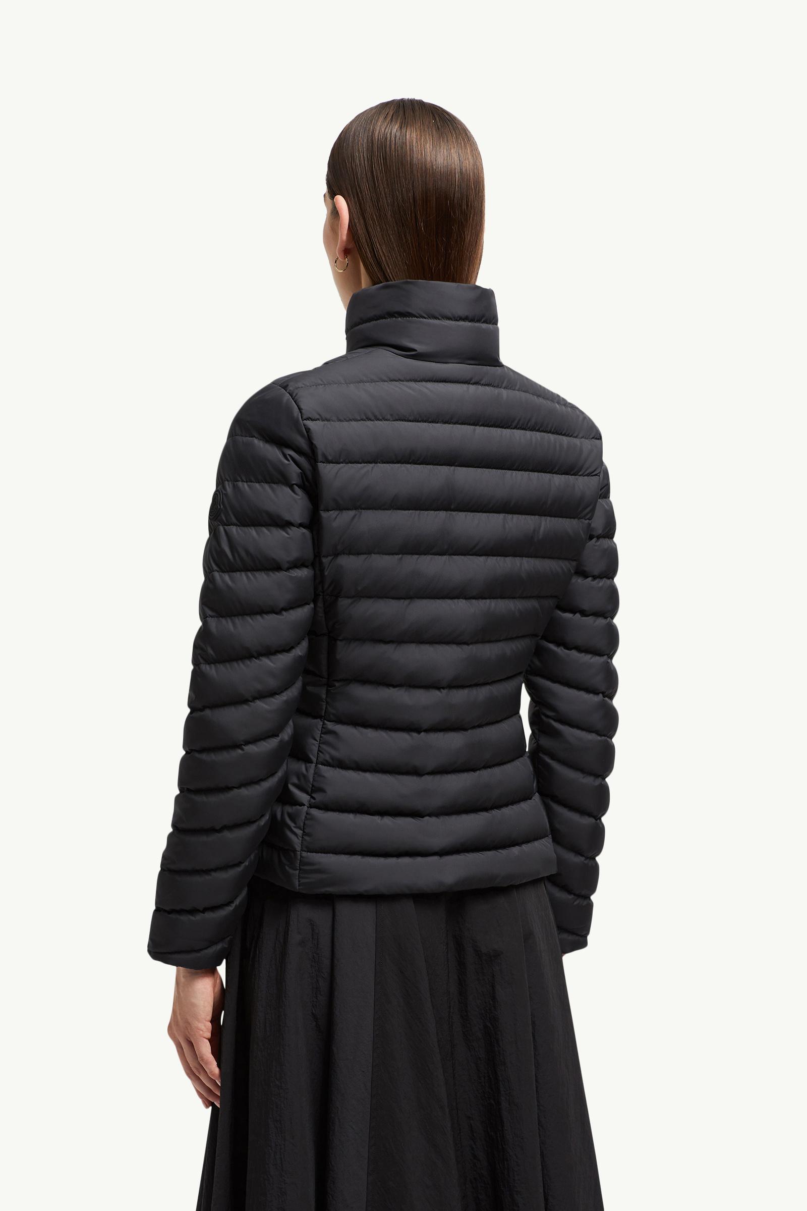 Black Grange Diagonal-Quilted Short Down Jacket - Short Down