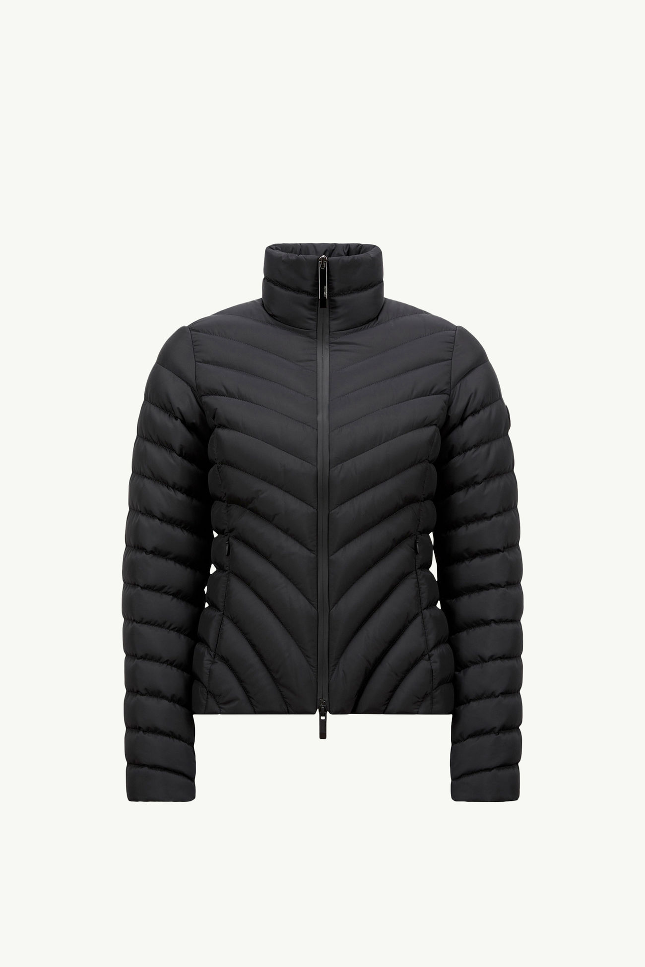 Grange Diagonal-Quilted Short Down Jacket Women Black Moncler 2