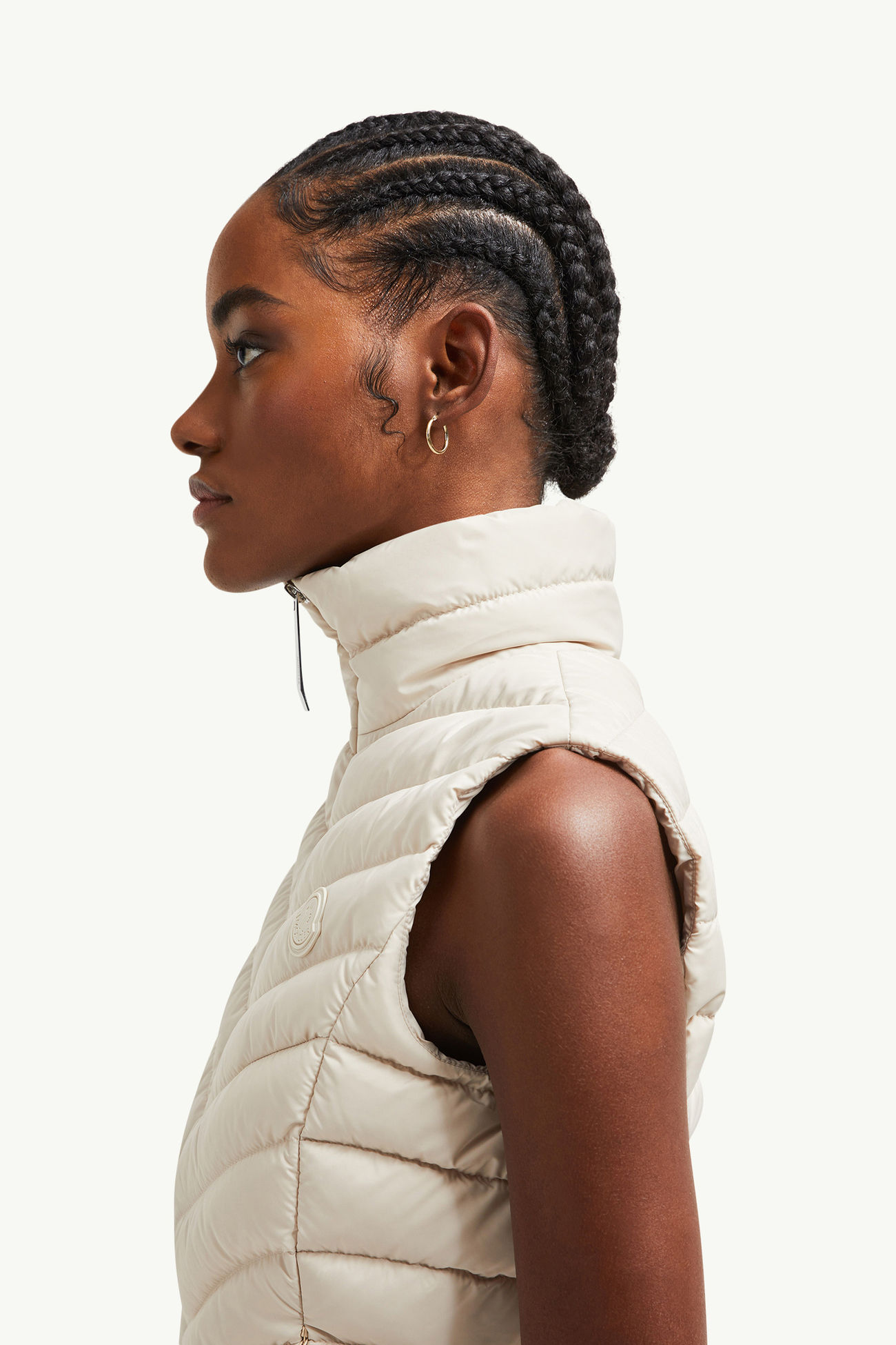 Granes 사선 퀼팅 다운 베스트 여성 샌드 베이지 Moncler 6