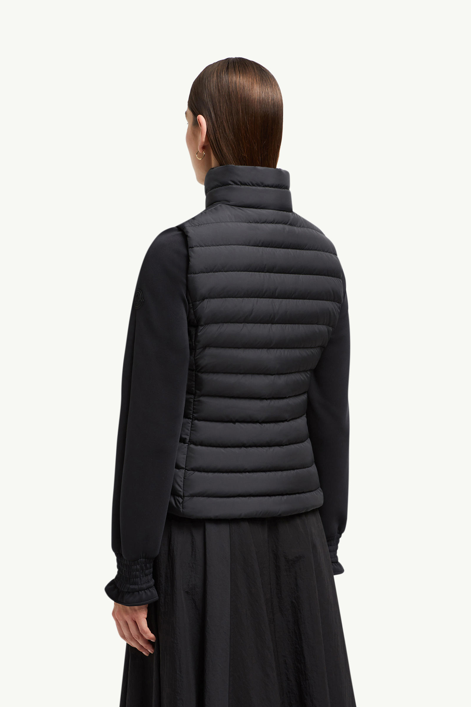 Granes斜紋絎縫羽絨背心 女士 黑色 Moncler 4