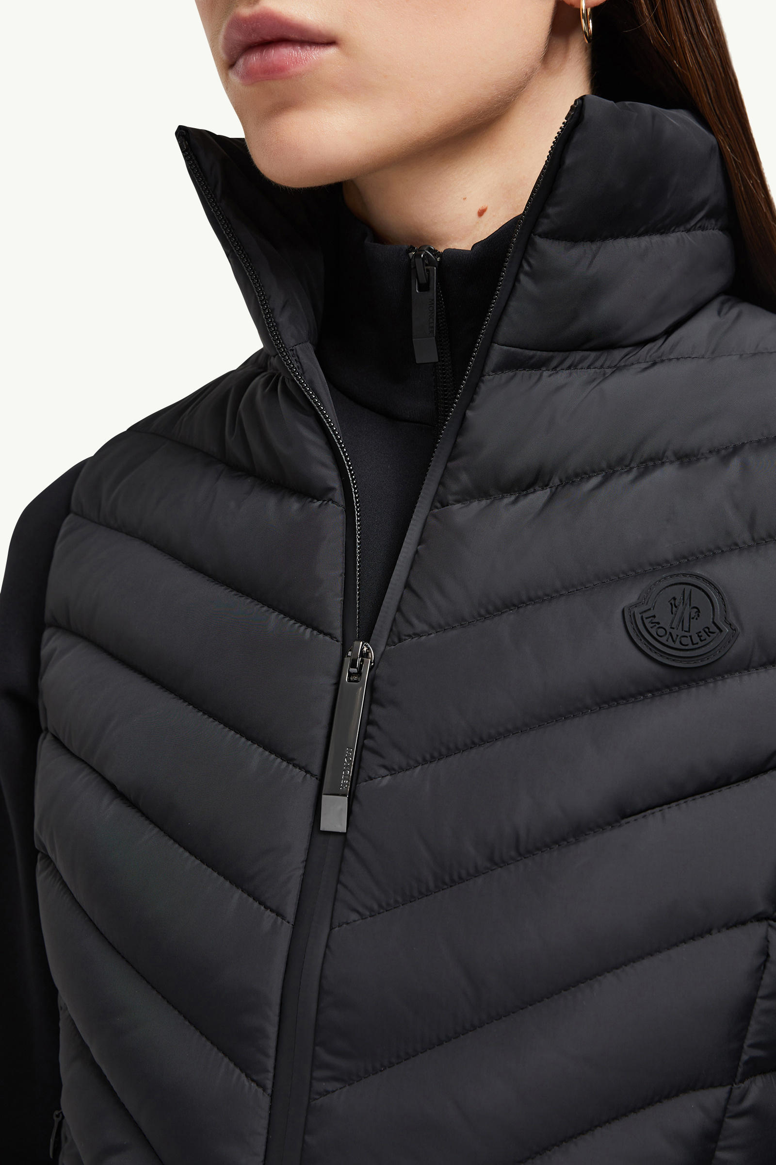 Granes斜紋絎縫羽絨背心 女士 黑色 Moncler 6