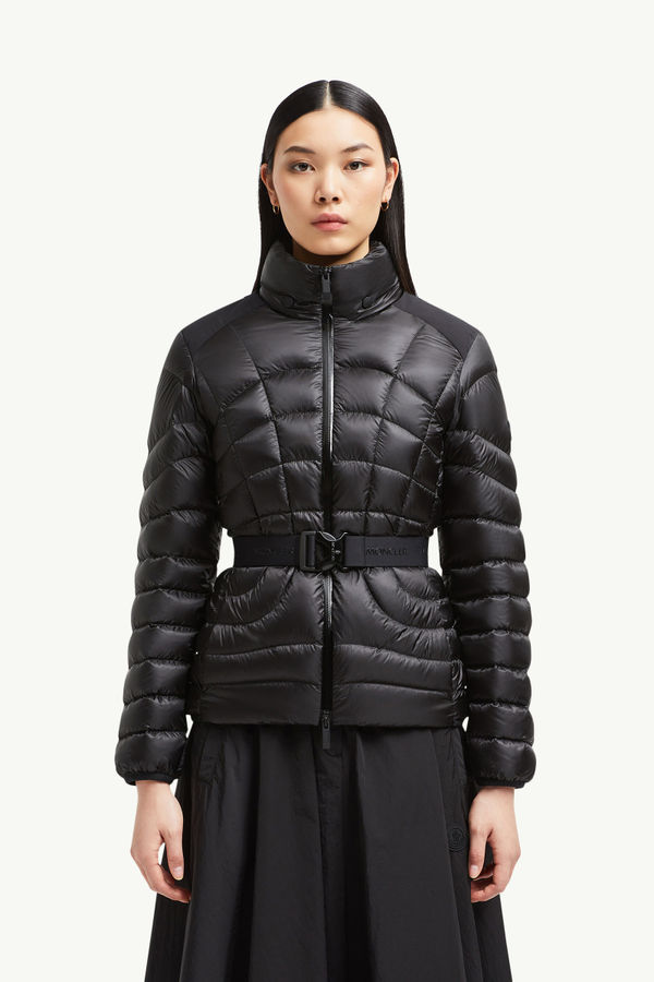 Piumino corto Gramont con cappuccio e trapuntatura geometrica Donna Nero Moncler 3