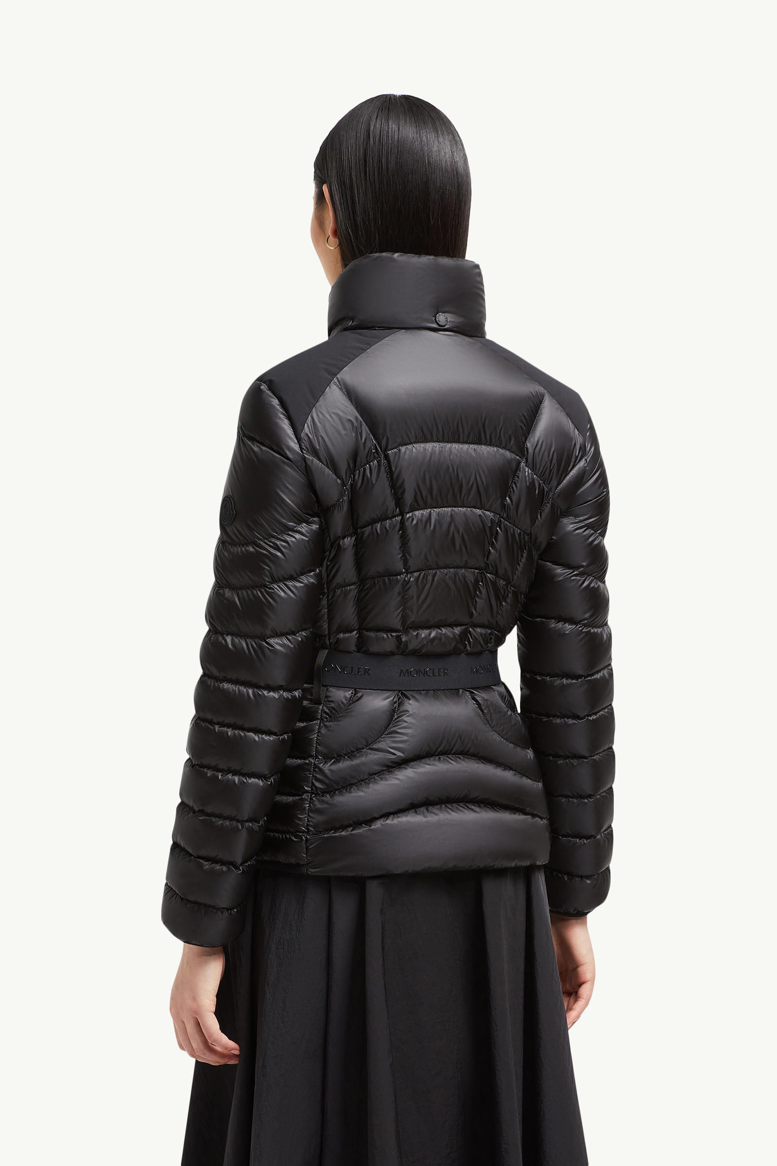 Gramont Hooded Geometric-Quilted Short Down Jacket Women Black Moncler 4