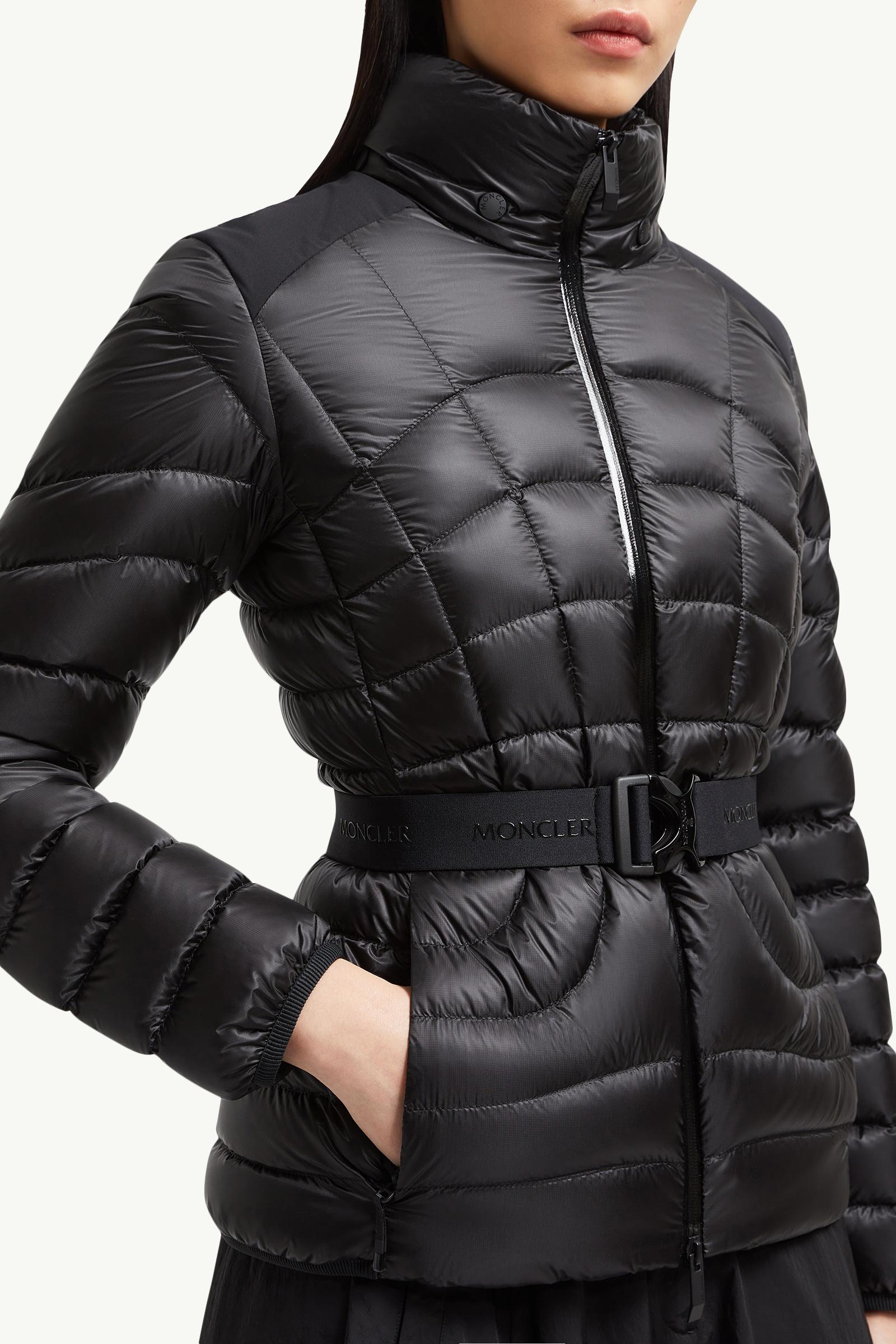 【MONCLER】Gramontジオメトリック・キルティング・ダウン Black Gramont Hooded Geometric-Quilted Short Down Jacket