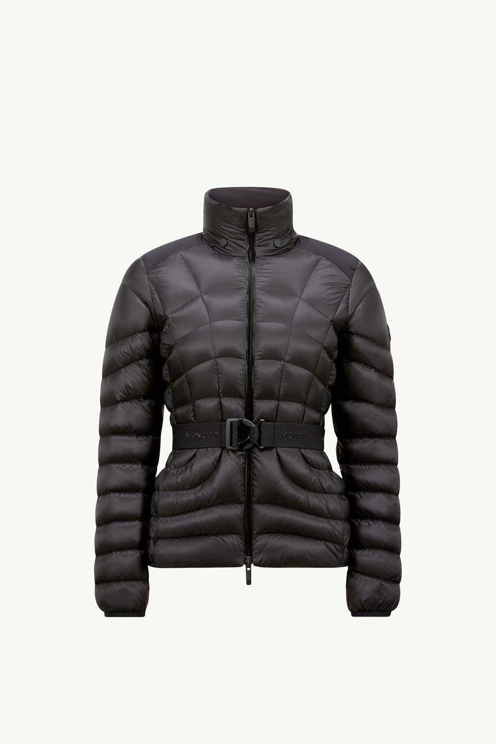 Gramont Hooded Geometric-Quilted Short Down Jacket Women Black Moncler 2