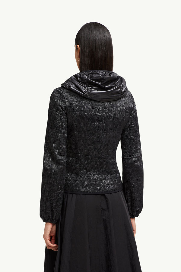 Yville Hooded Ruched Windbreaker Women Black Moncler 4