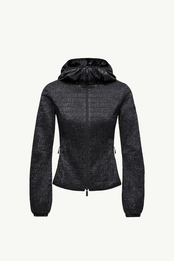 Yville Hooded Ruched Windbreaker Women Black Moncler 2