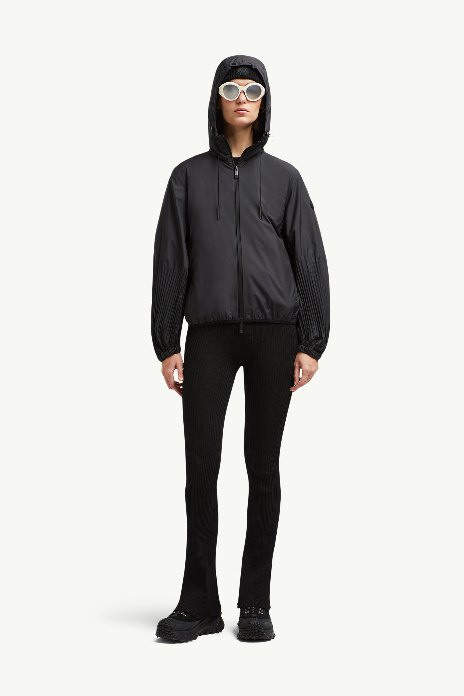 Panat Hooded Windbreaker Women Black Moncler 0