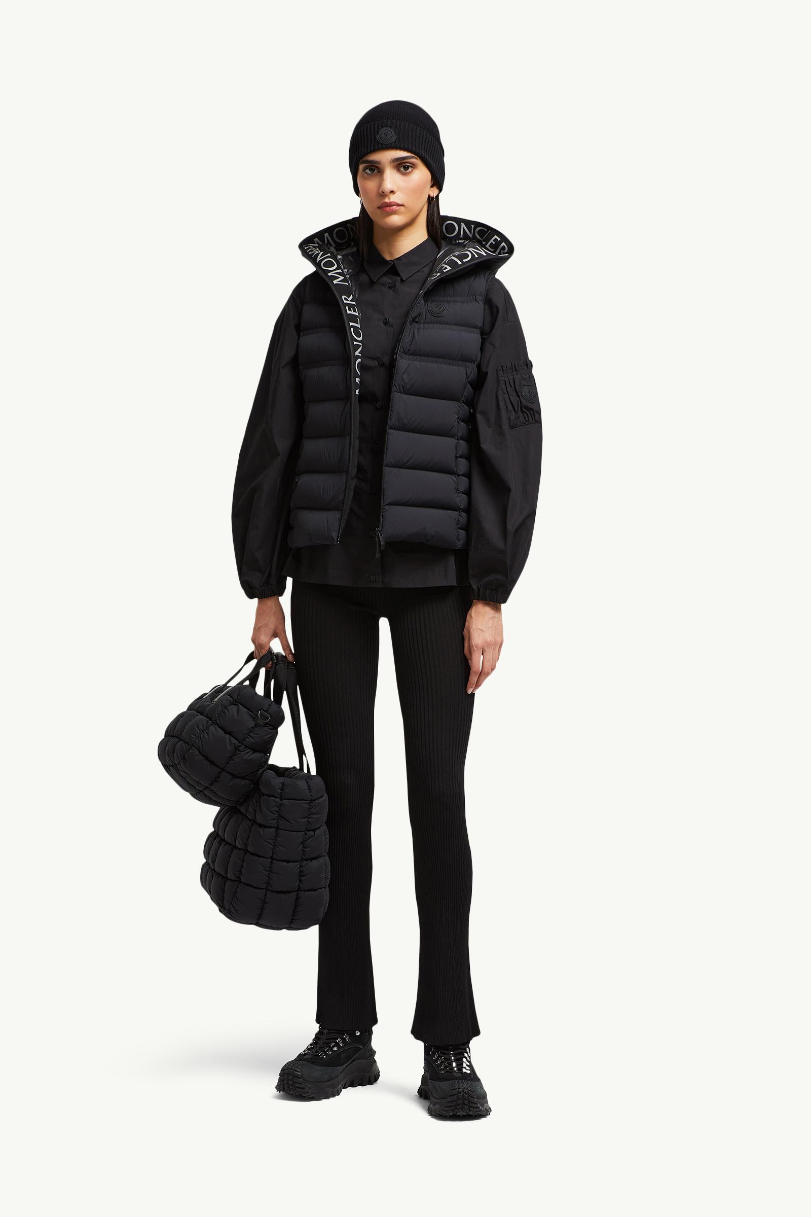 Black Aliterse Hooded Down Vest - Vests for Women | Moncler US