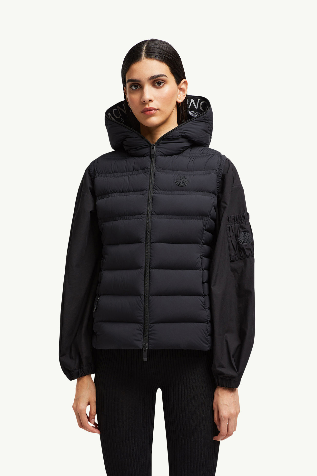 Aliterse Hooded Down gilet Women Black Moncler 3
