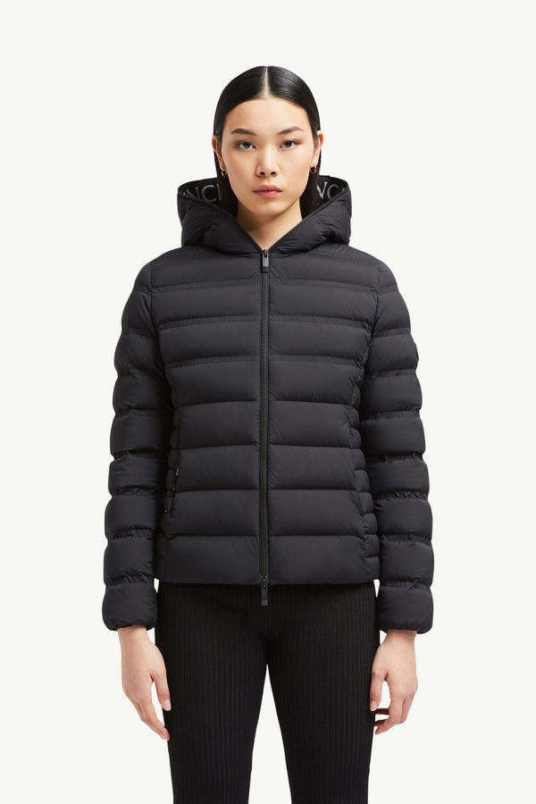 Alete Hooded Short Down Jacket Women Black Moncler 3