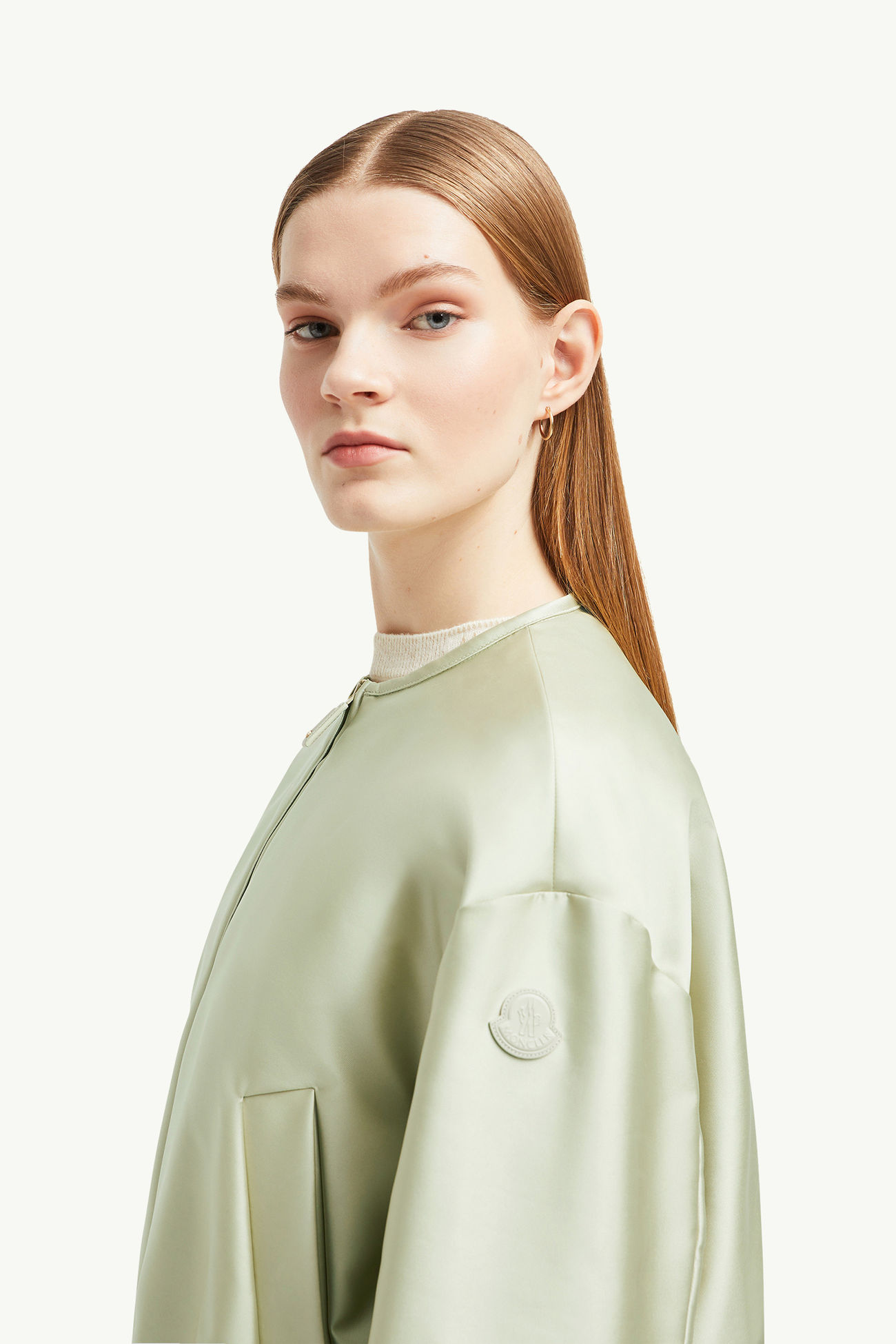 Maupa公爵緞布羽絨飛行員外套 女士 淺綠色 Moncler 1