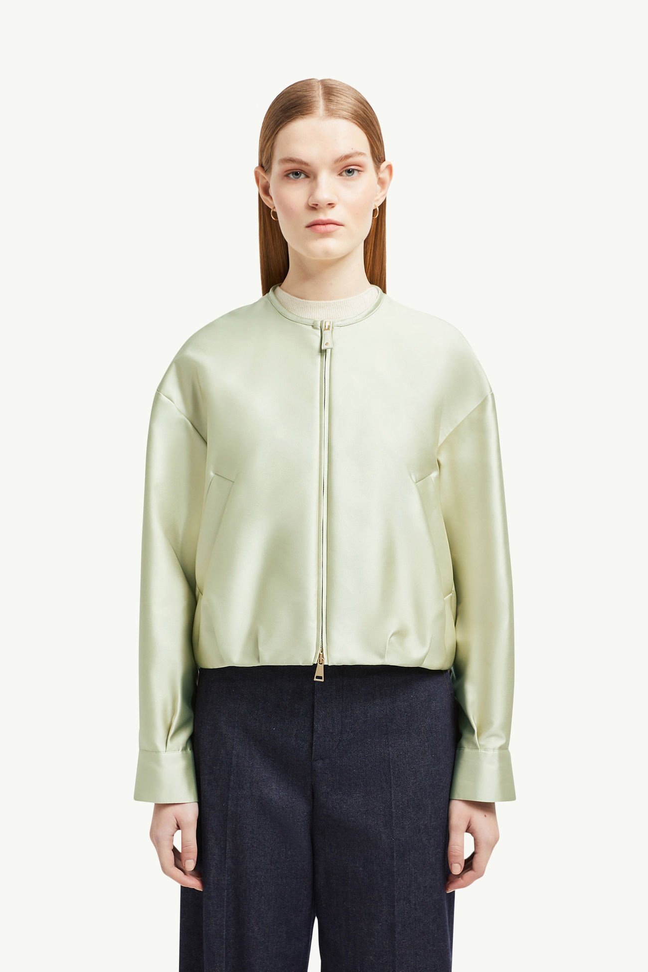 Maupa Duchesse Down Bomber Jacket Women Light Green Moncler 3