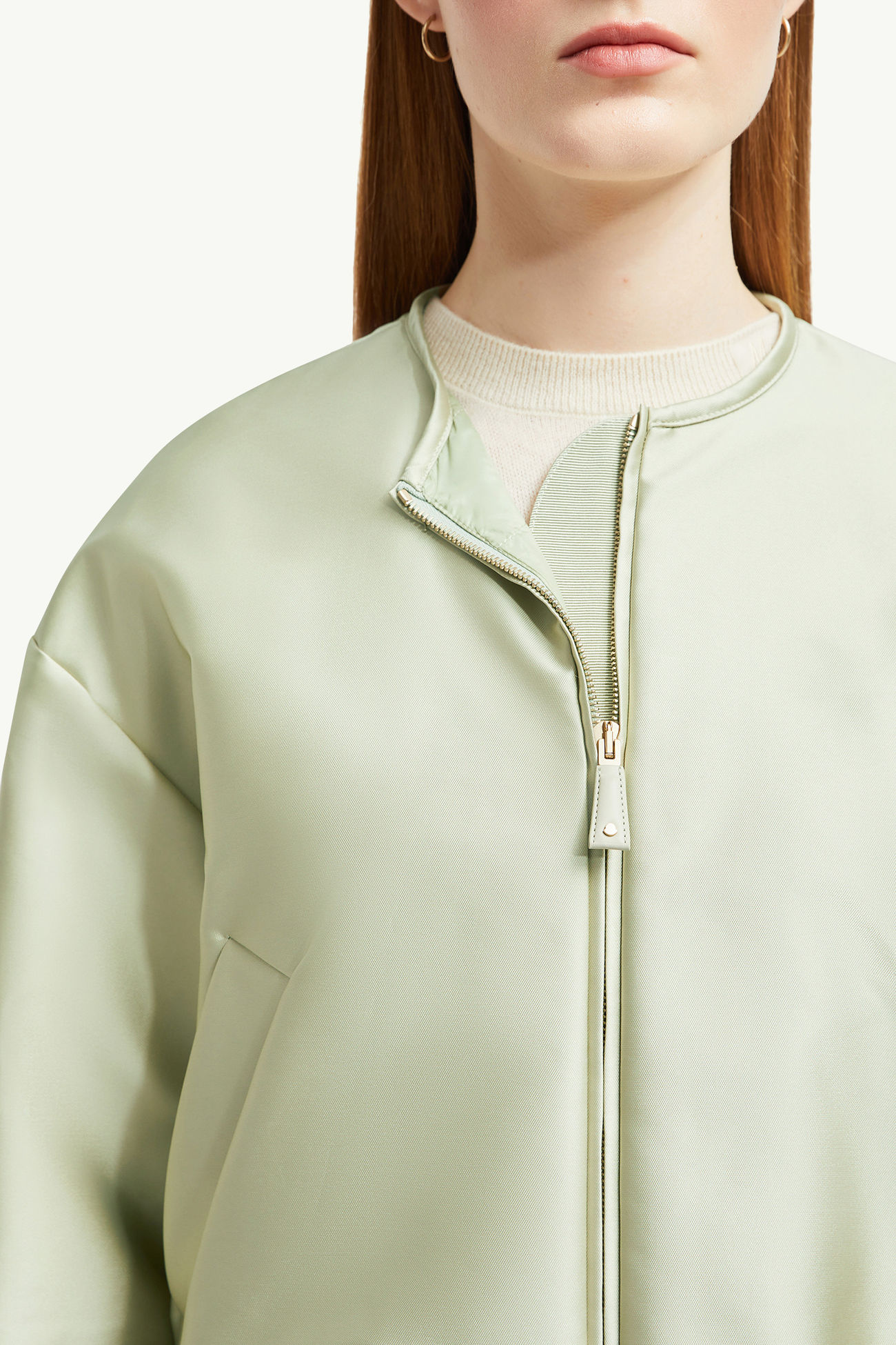 Maupa公爵緞布羽絨飛行員外套 女士 淺綠色 Moncler 5