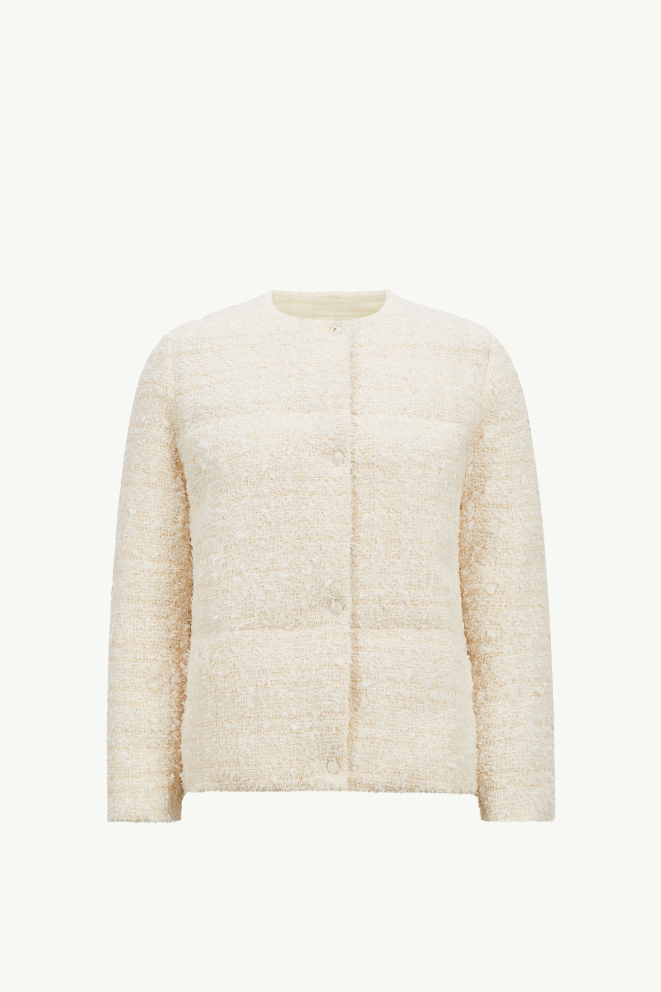 Gerberoy粗花呢短身羽絨外套 女士 象牙白色 Moncler 2