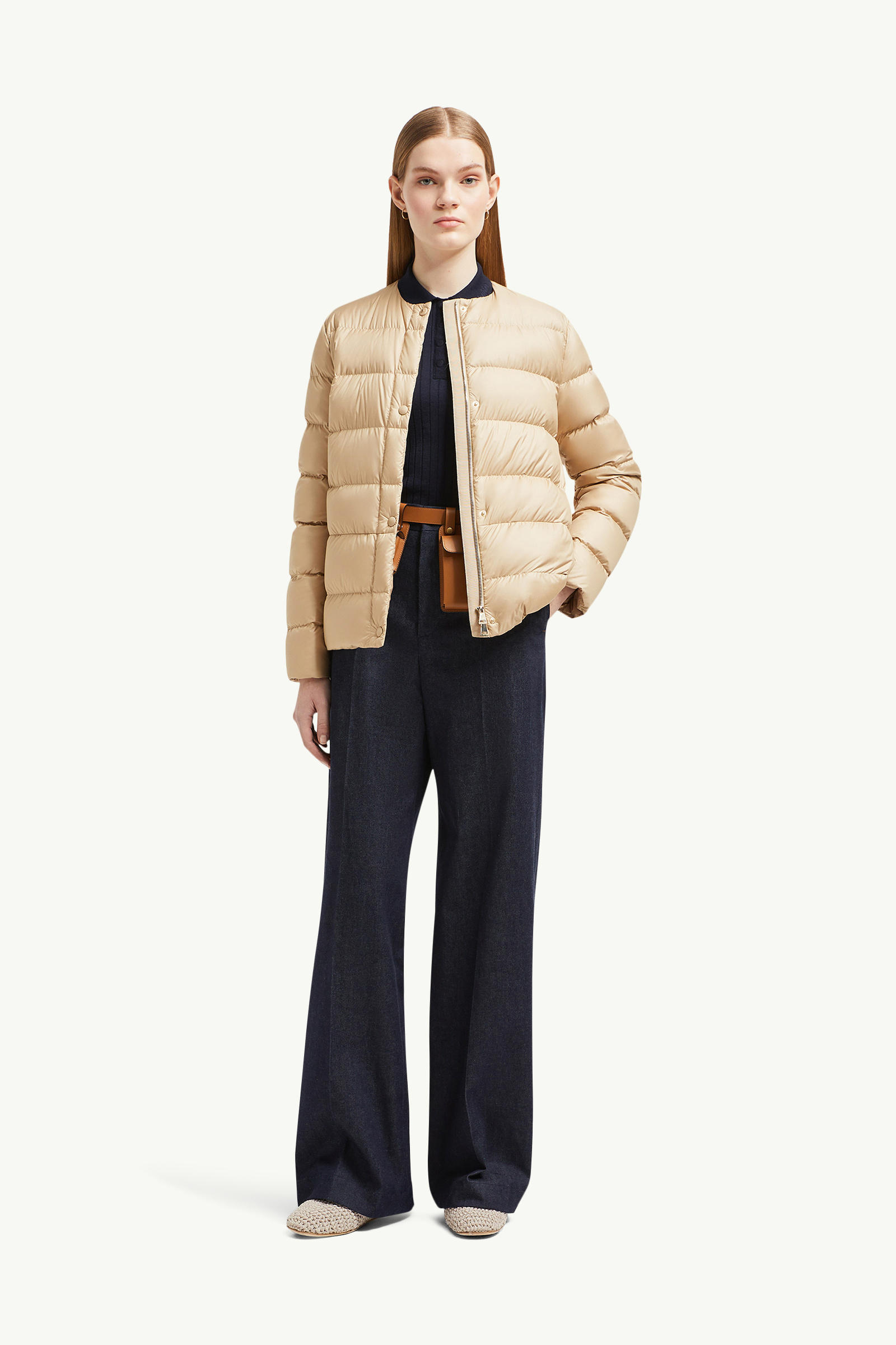 Gerbe短身羽絨外套 女士 米色 Moncler 0