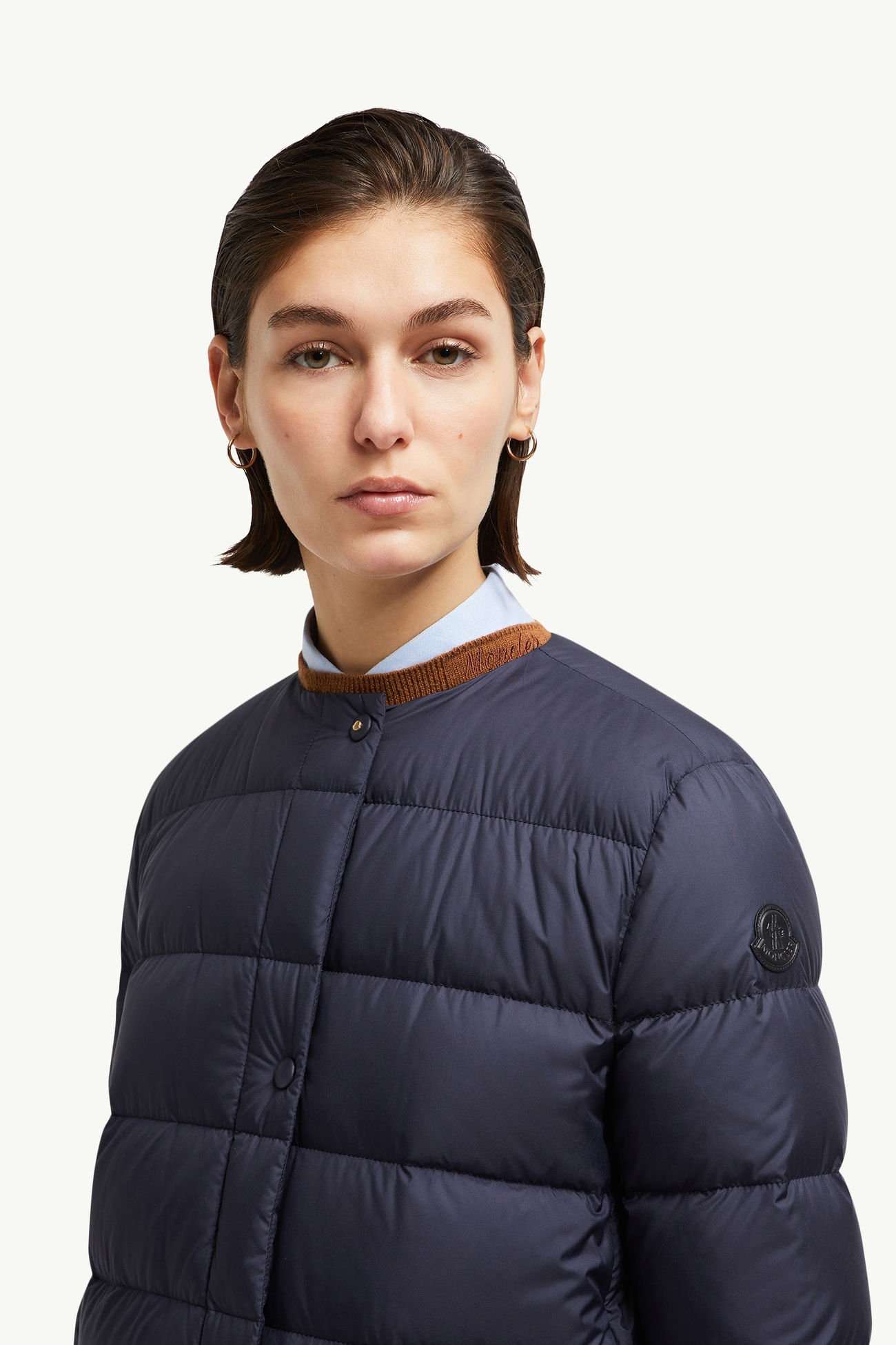 Plumífero corto Gerbe Mujer Azul marino Moncler 1