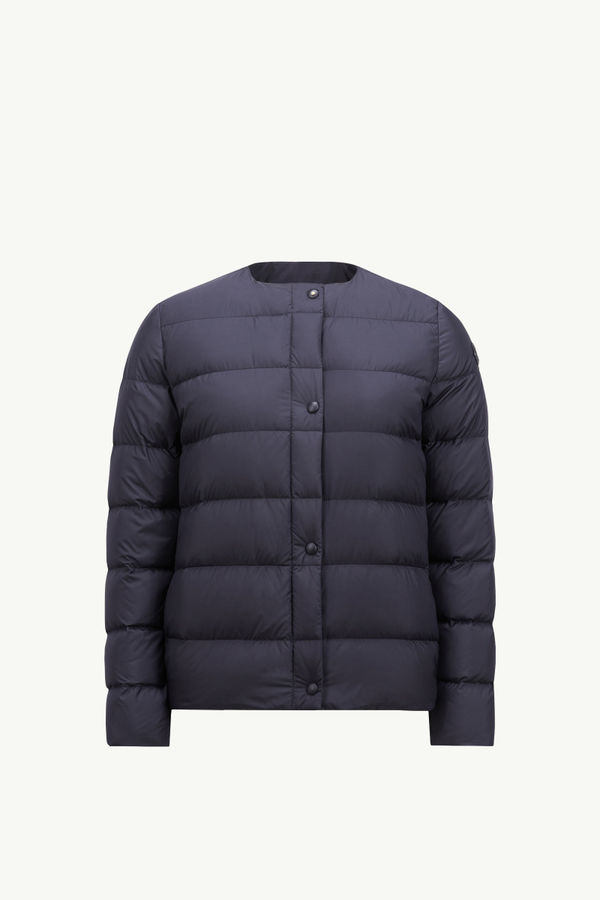 Gerbe Short Down Jacket Women Navy Blue Moncler 2