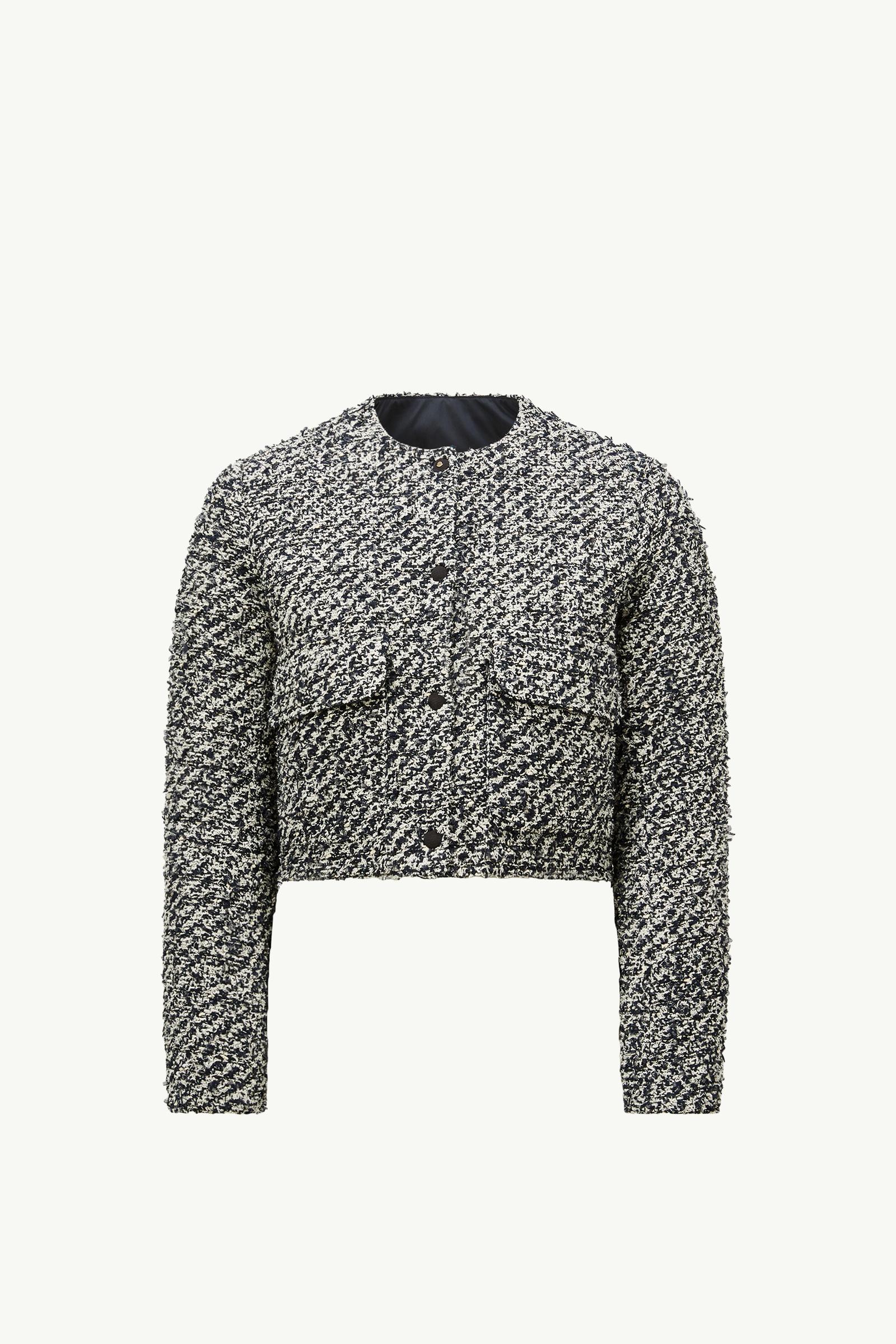 ホワイト&ブルー Dauphinショートダウンジャケット : ショート ホワイト&ブルー Dauphinショートダウンジャケット : ショート