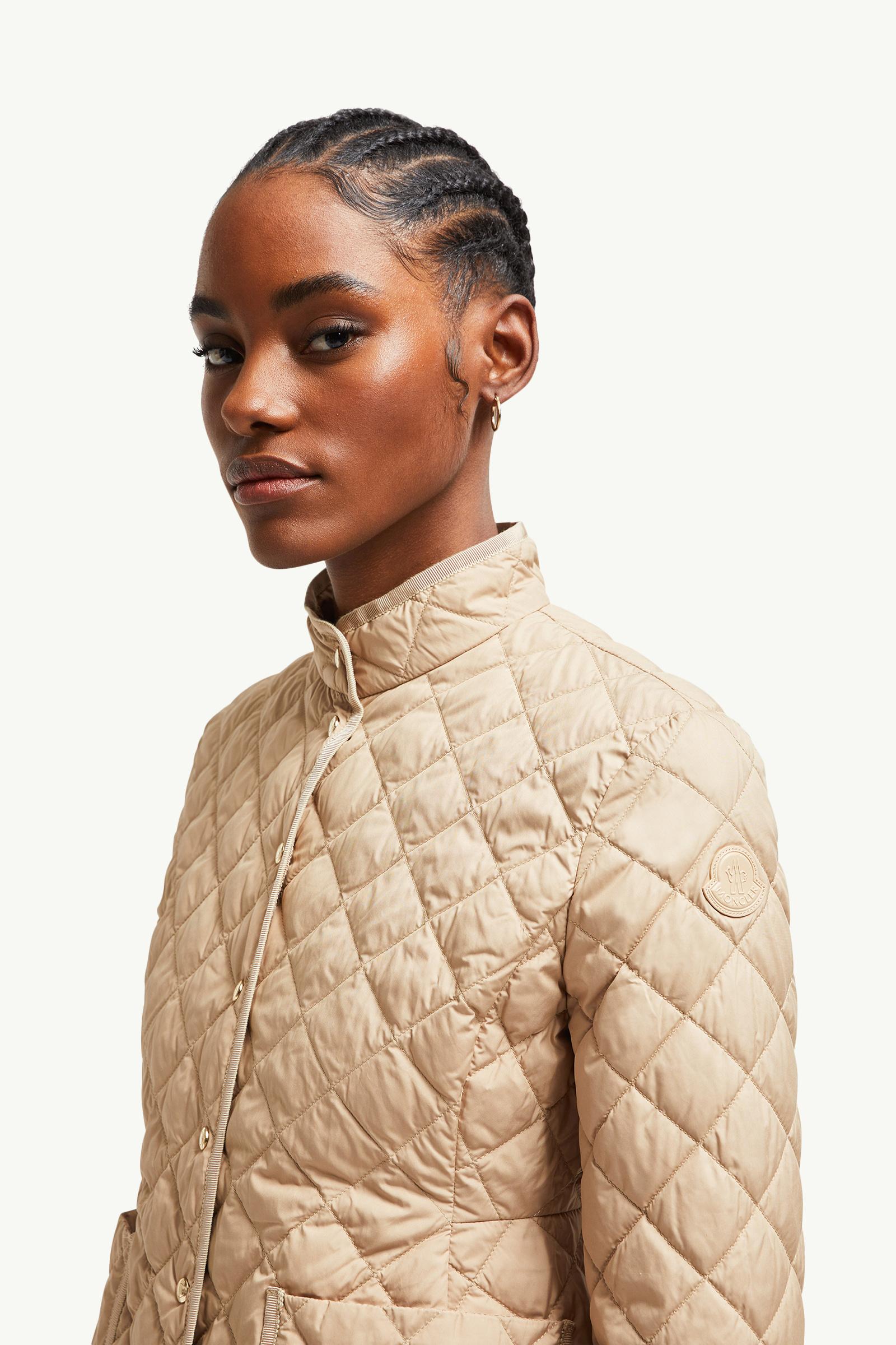 Epin Fit & Flare Short Down Jacket Women Beige Moncler 1